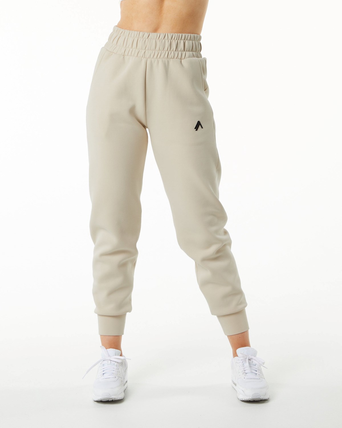 Alphalete Interlock Knit Cuffed Jogger Vanilla | 31298LNAJ