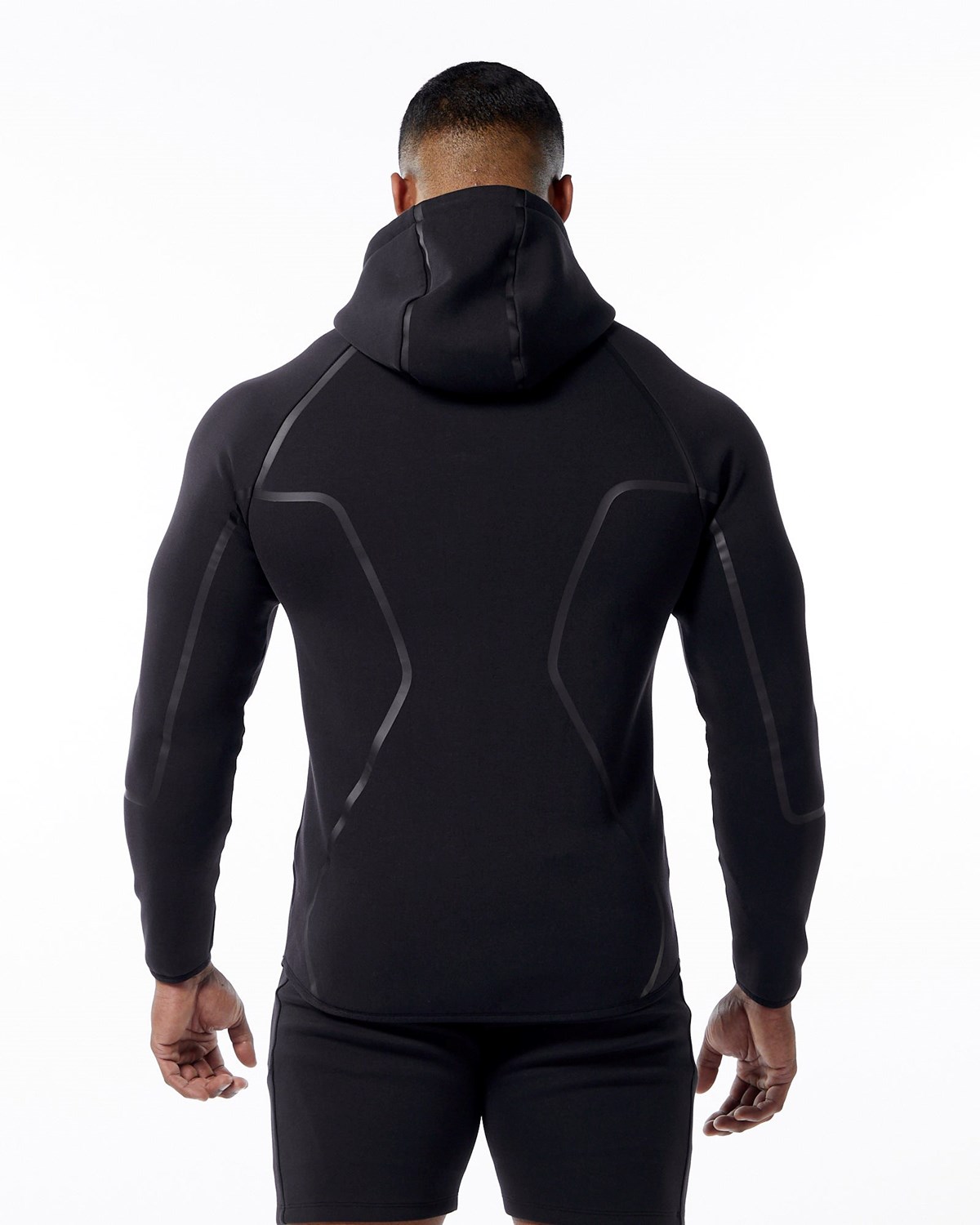 Alphalete Interlock Knit Full-Zip Hoodie Černé | 30674GLTF