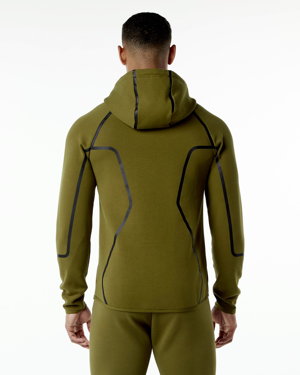 Alphalete Interlock Knit Full-Zip Hoodie Moss | 65897NKDG