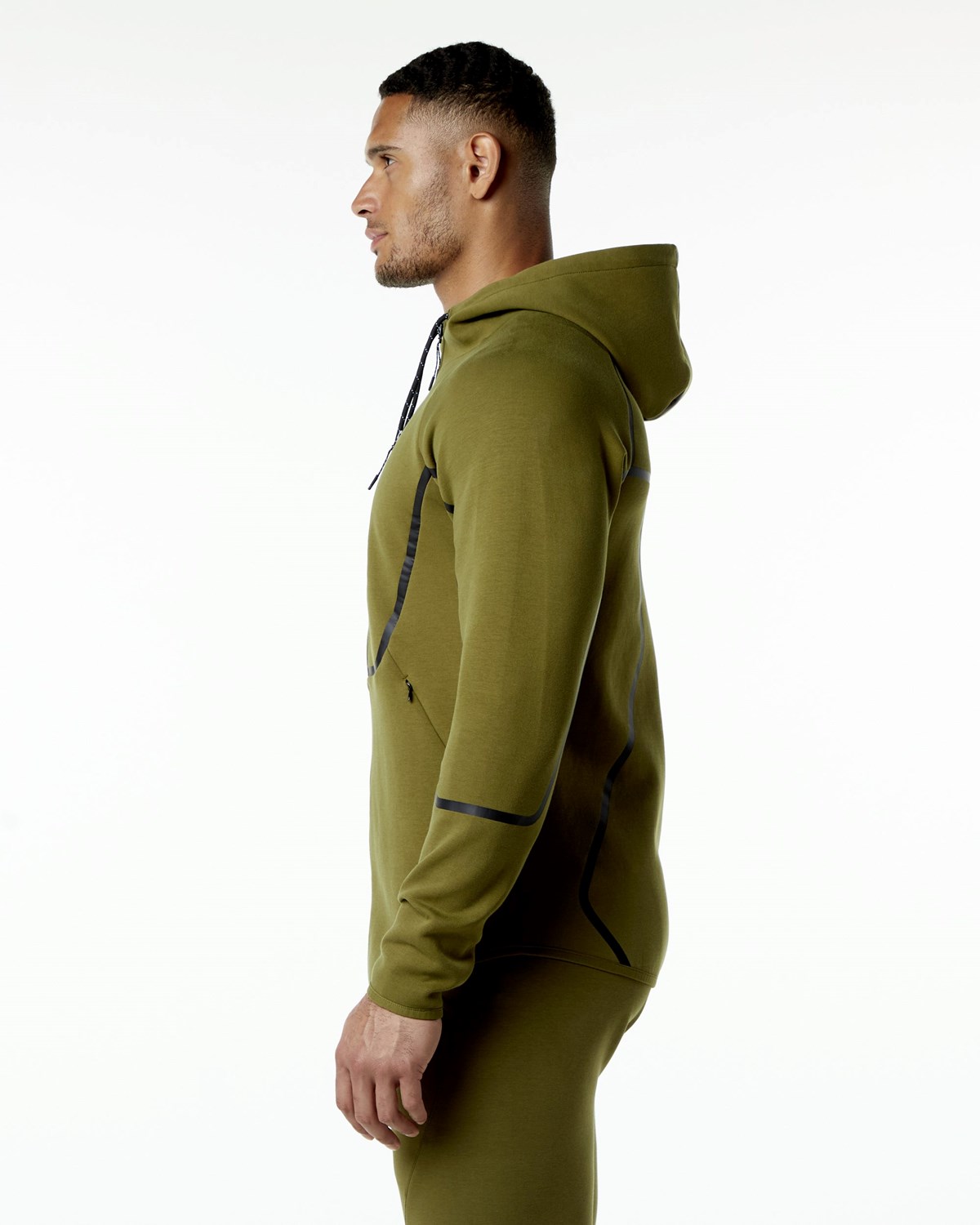 Alphalete Interlock Knit Full-Zip Hoodie Moss | 65897NKDG