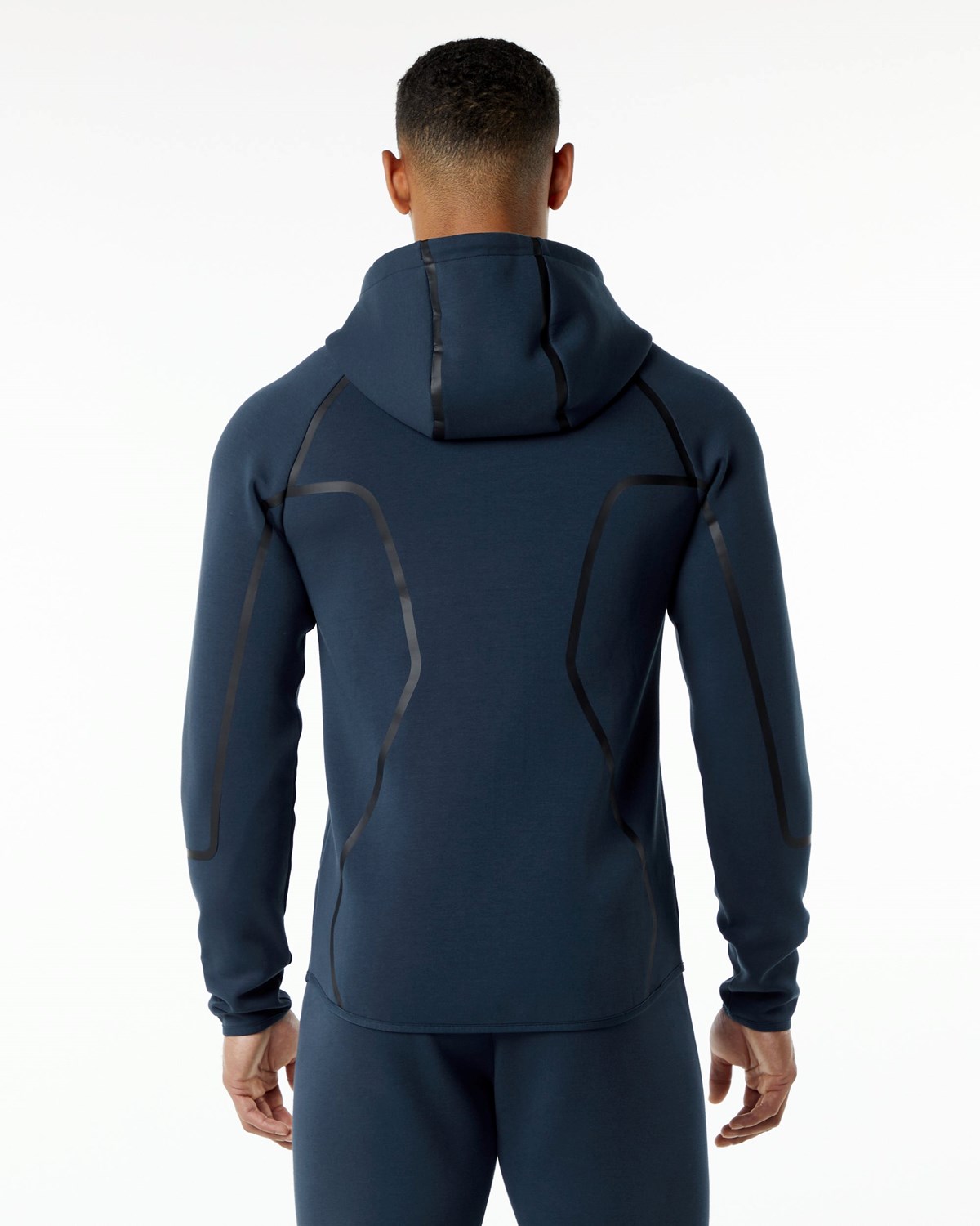 Alphalete Interlock Knit Full-Zip Hoodie Tmavě Blankyt | 95148LRUO