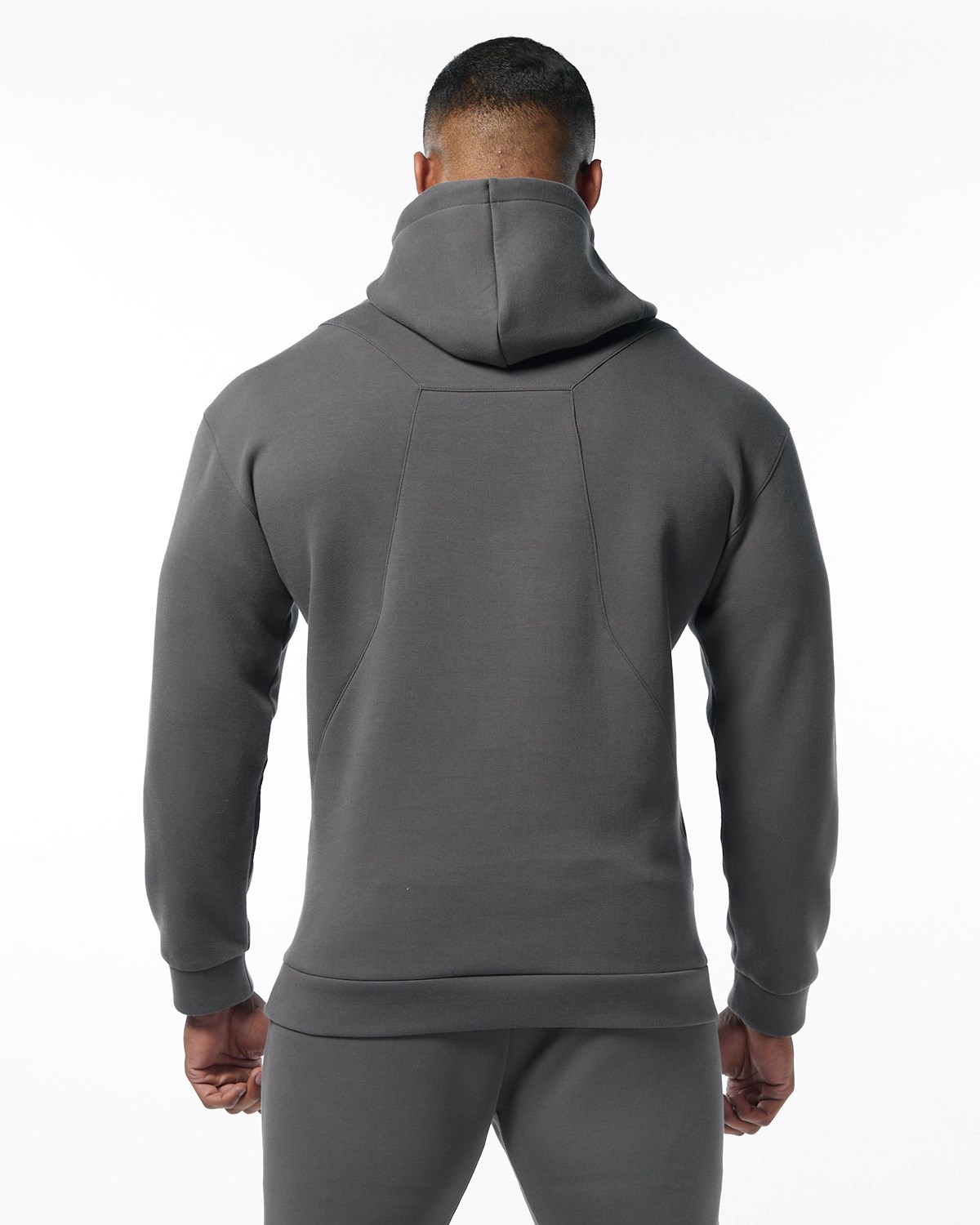 Alphalete Interlock Knit Hoodie Charcoal | 51376CQSU