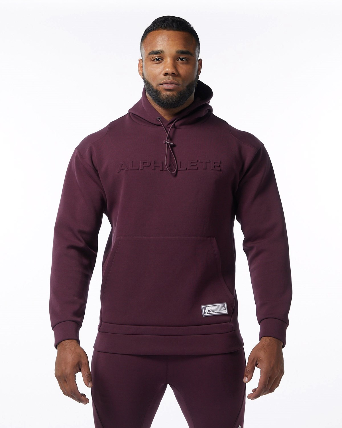 Alphalete Interlock Knit Hoodie Merlot | 51980TDNC