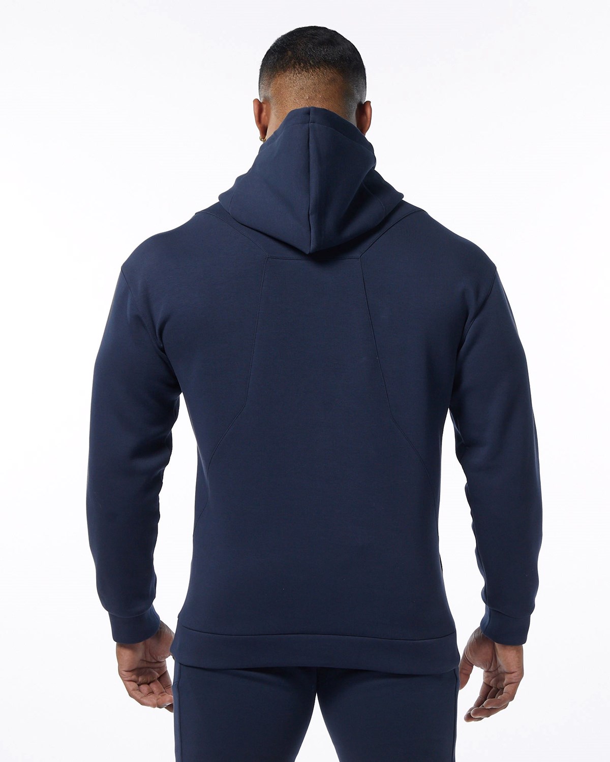 Alphalete Interlock Knit Hoodie Tmavě Blankyt | 68392XDQR