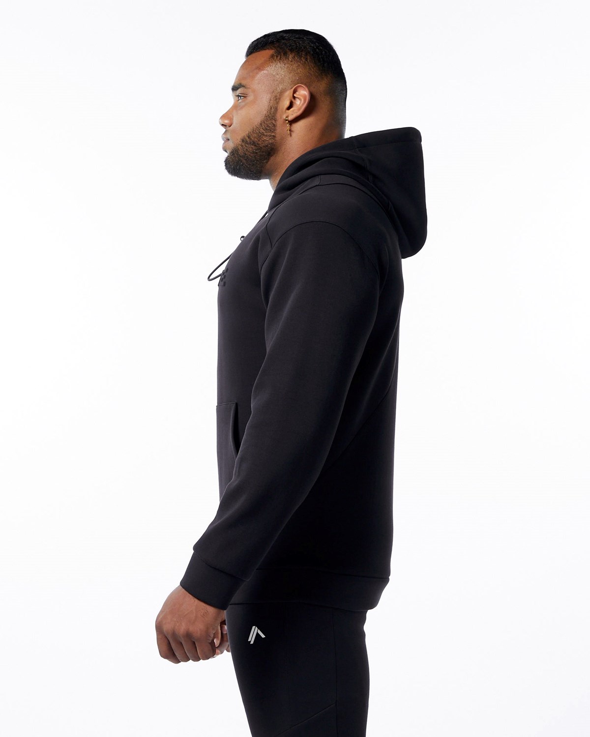 Alphalete Interlock Knit Hoodie Černé | 10732YIVZ