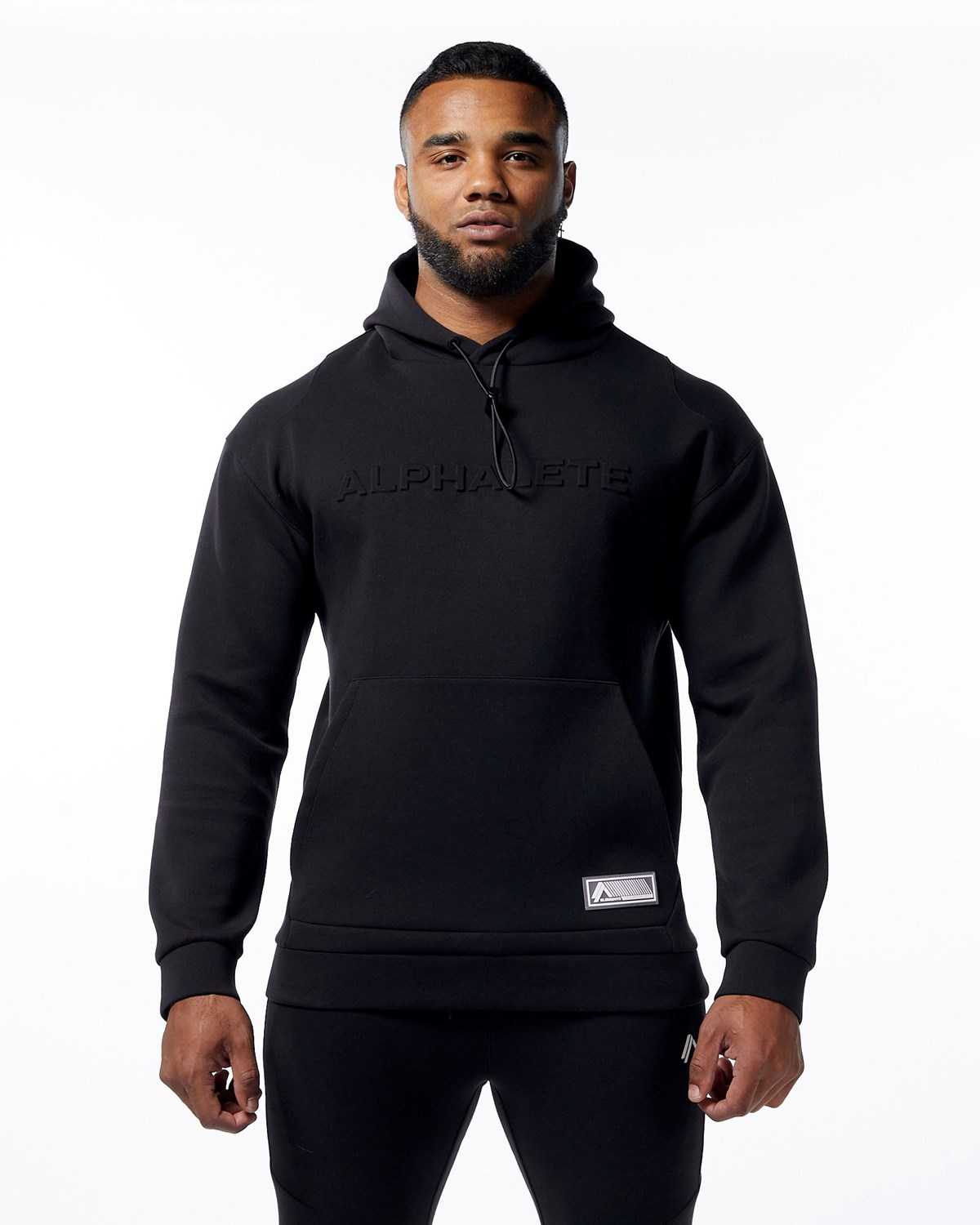 Alphalete Interlock Knit Hoodie Černé | 10732YIVZ