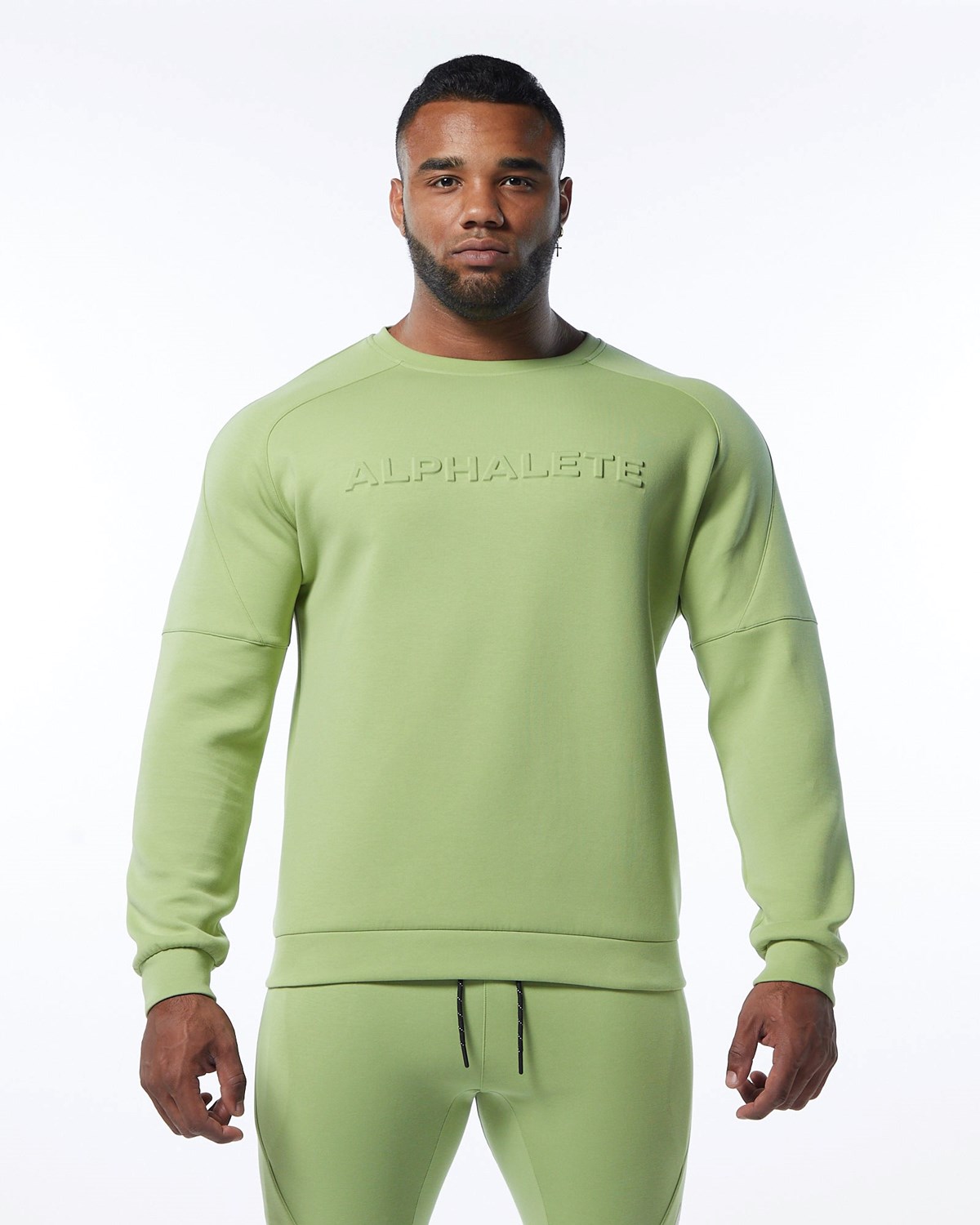 Alphalete Interlock Knit Pullover Světle Zelene | 36120LACF