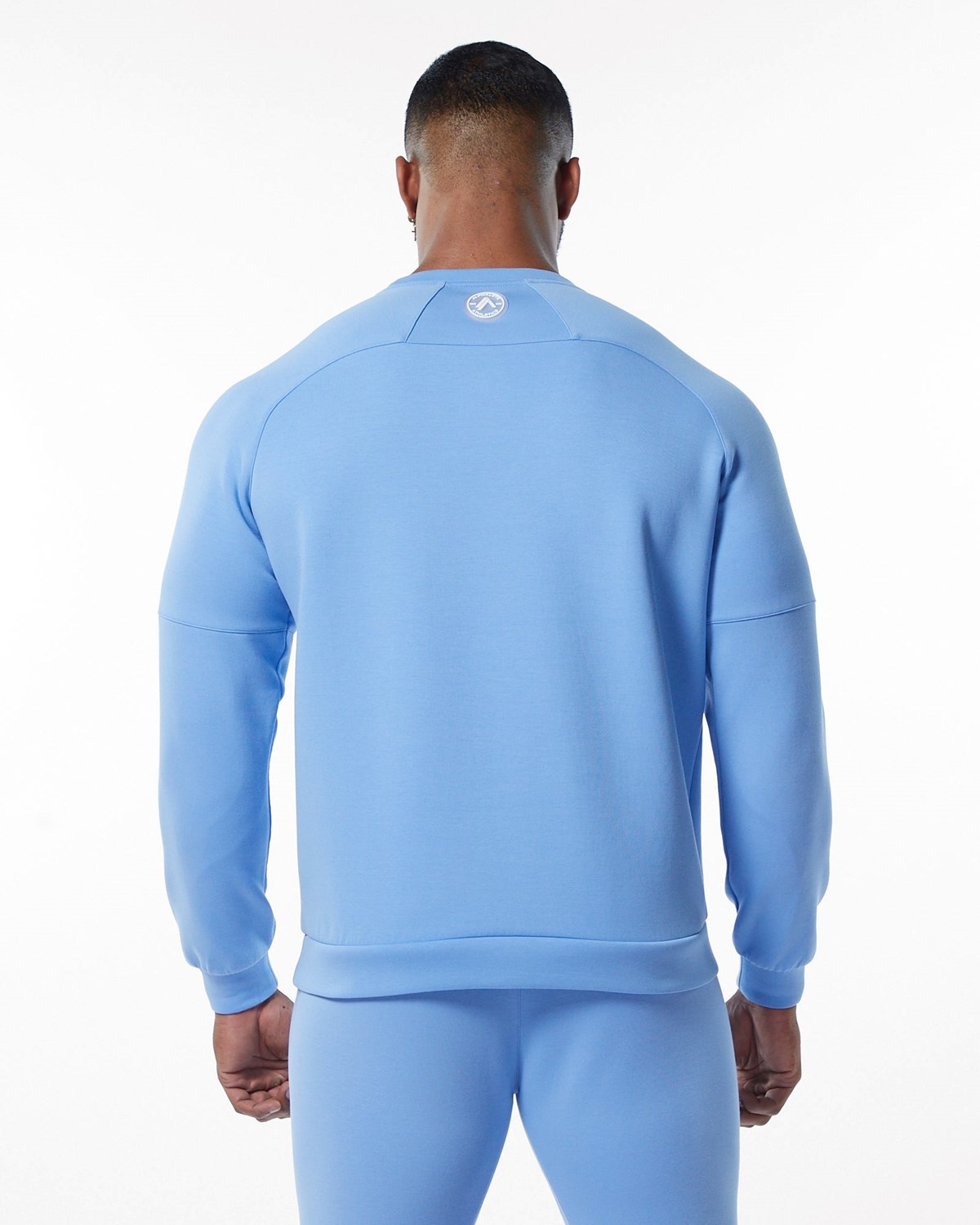 Alphalete Interlock Knit Pullover Světle Blankyt | 43706JBOM