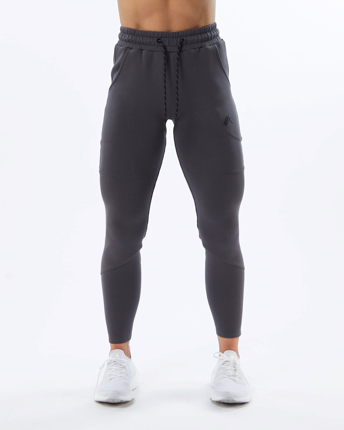 Alphalete Interlock Knit Zip Jogger Charcoal | 31847UPXH