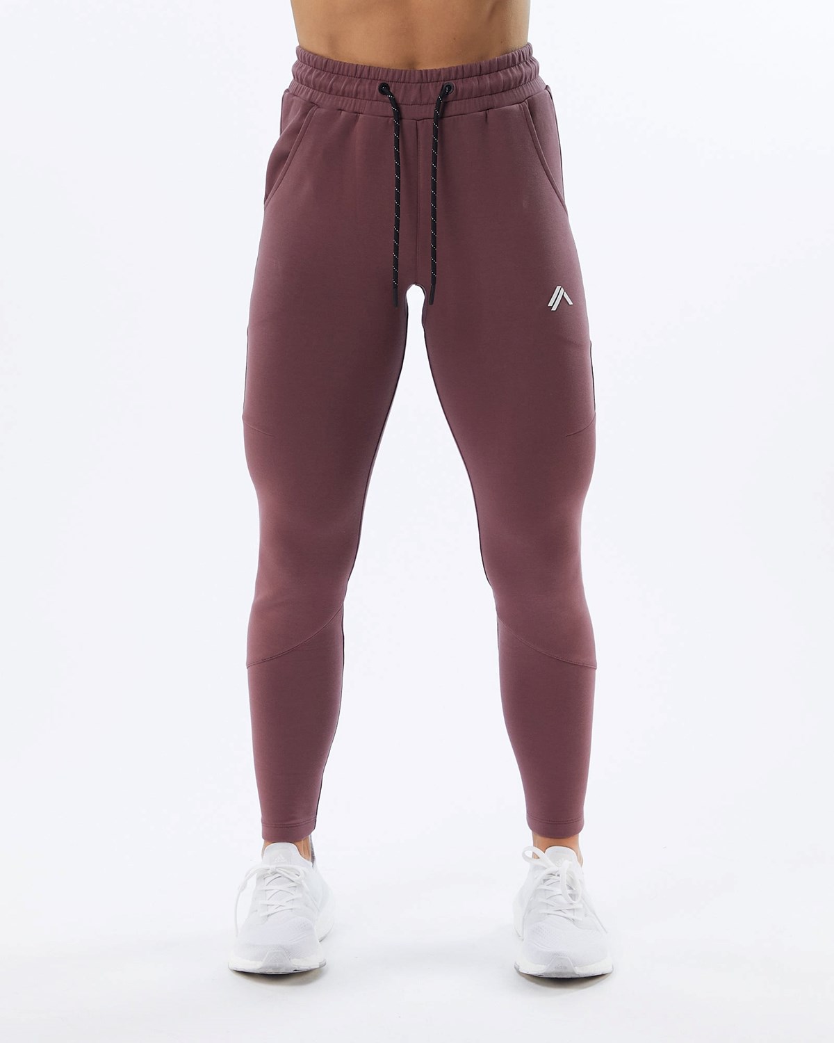 Alphalete Interlock Knit Zip Jogger Mauve | 68521YMFZ