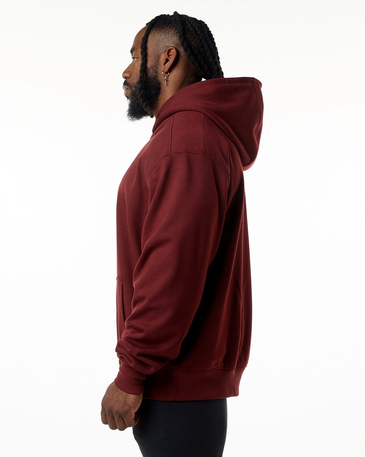 Alphalete Luxury Velvet Podšité Hoodie Vínové | 48569ZNDF