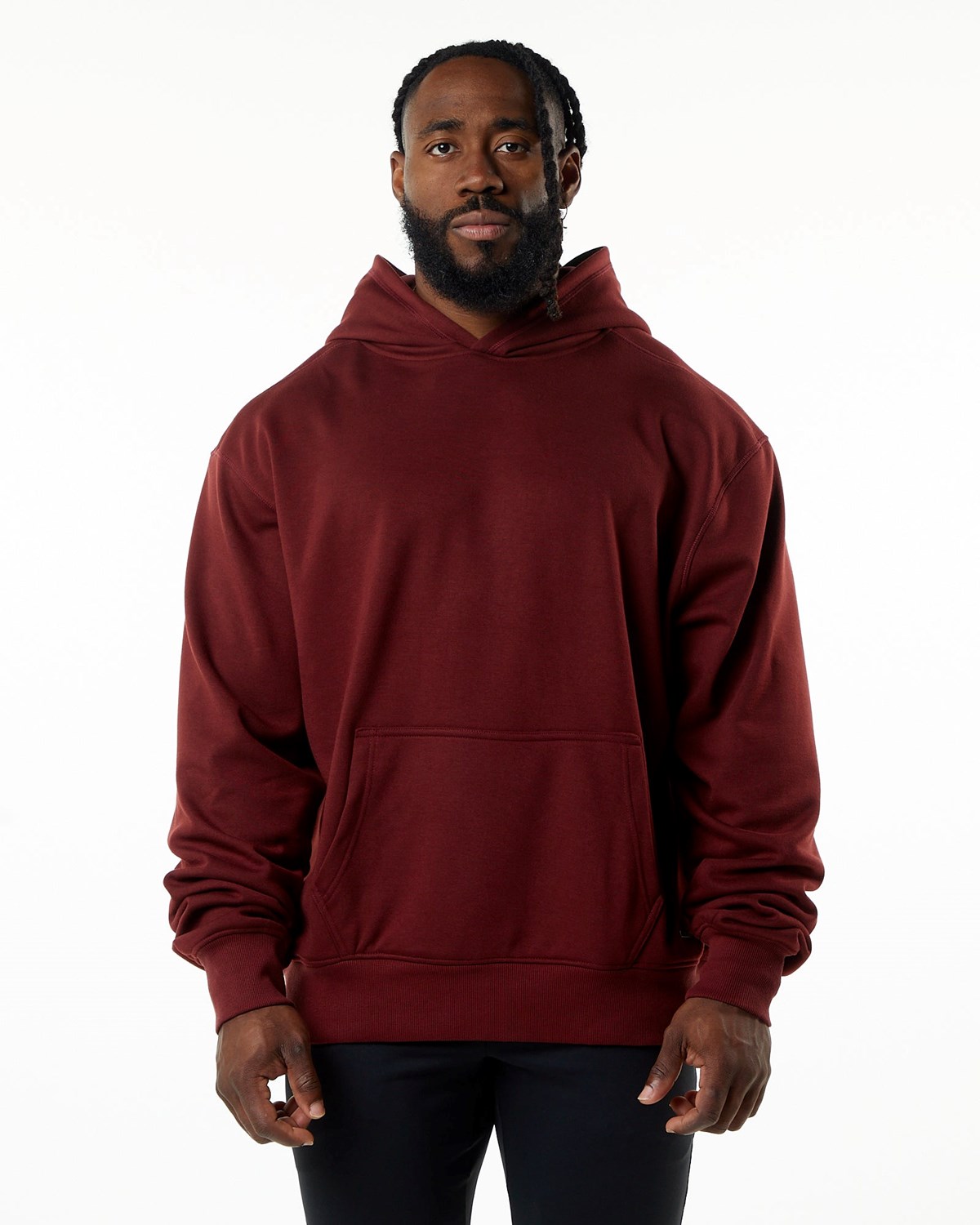 Alphalete Luxury Velvet Podšité Hoodie Vínové | 48569ZNDF