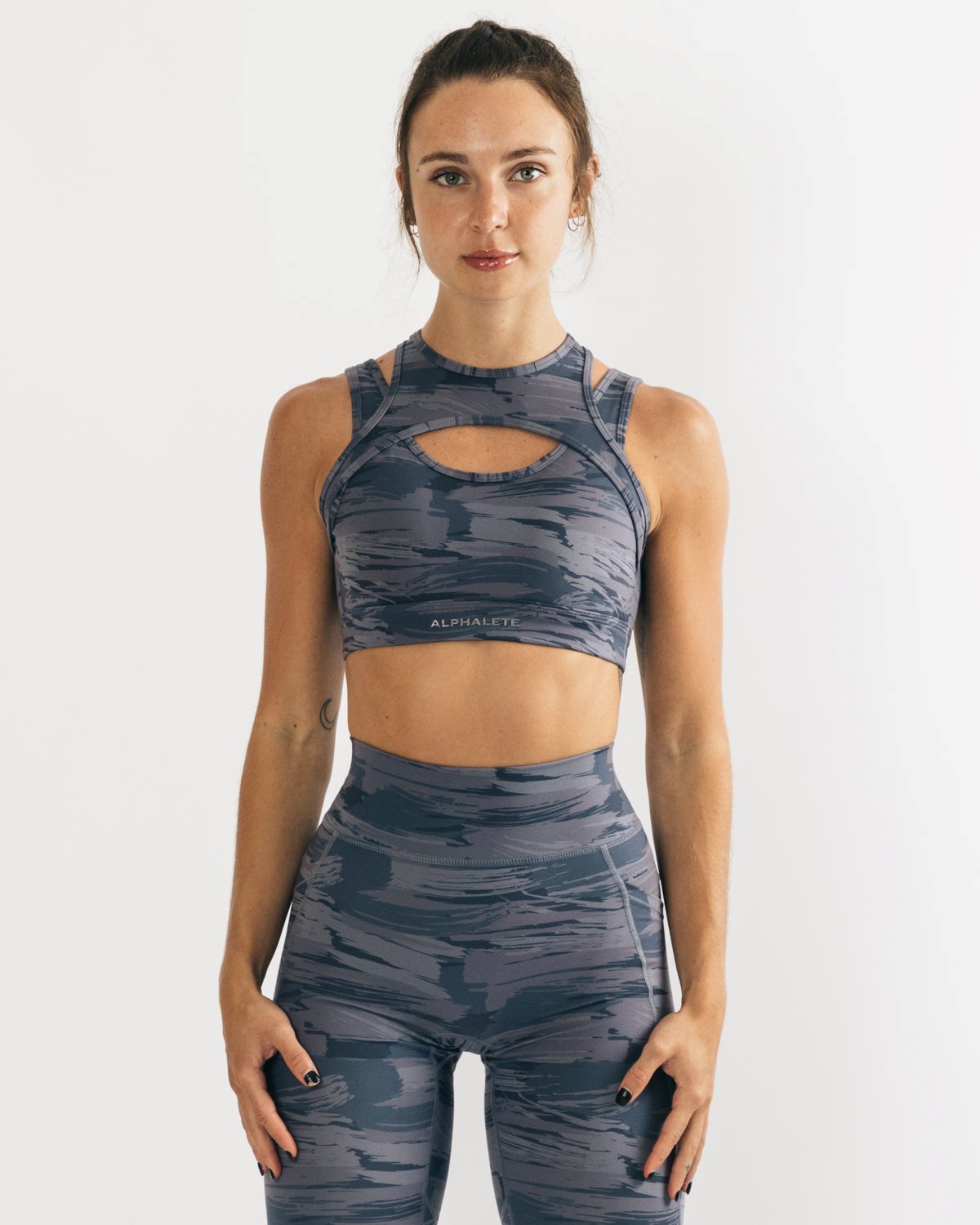 Alphalete Medium Impact Bra Šedé Maskáčové | 40962WLCM