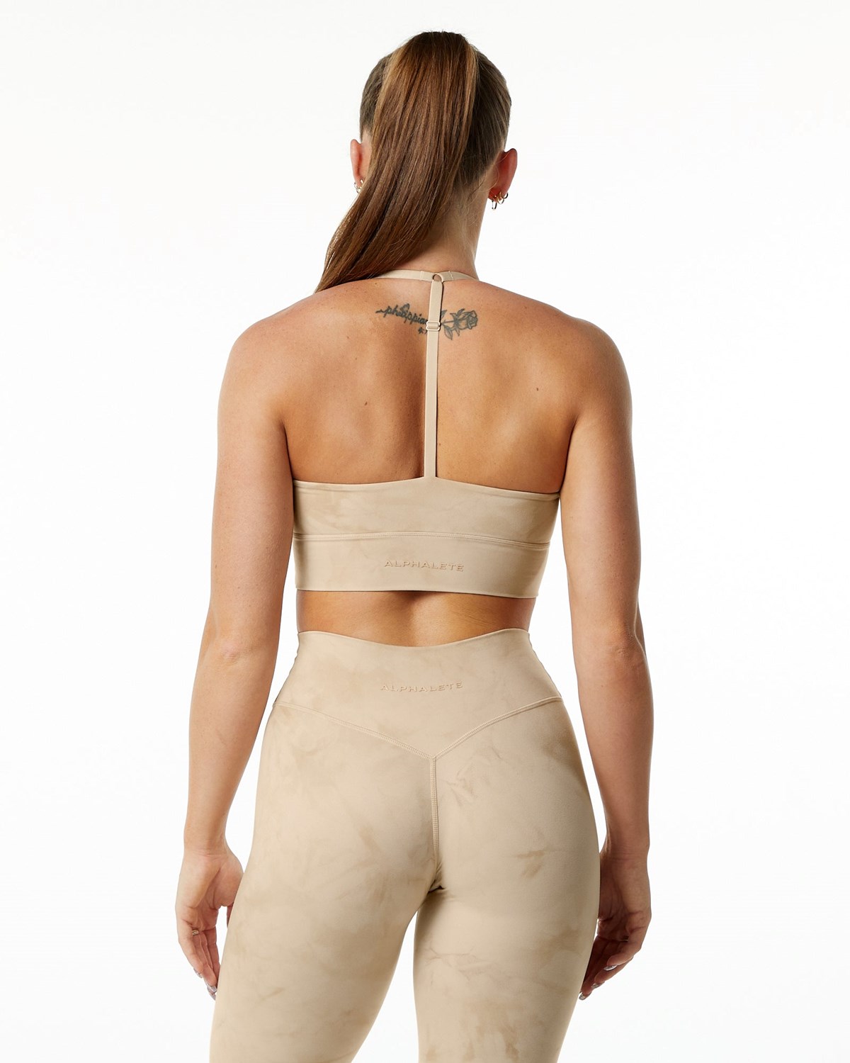 Alphalete Medium-Impact Luxury Sports Bra Hazelnut | 10987TDGK