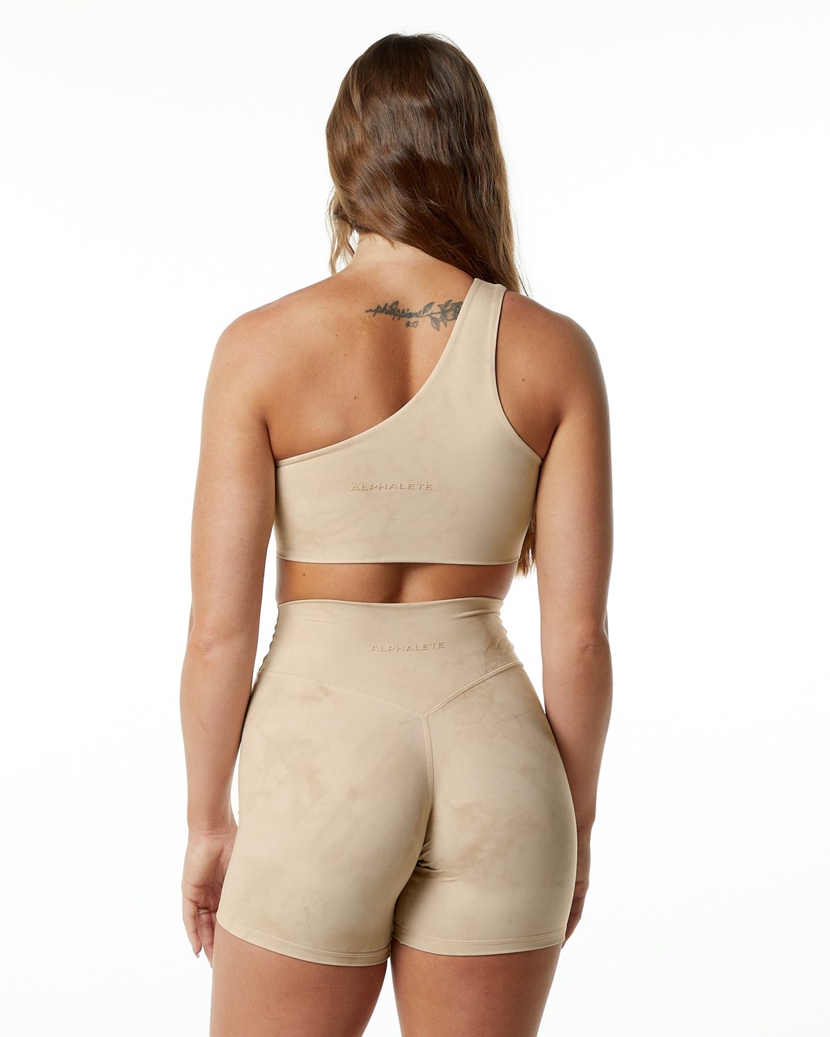 Alphalete Medium-Impact Luxury Sports Bra Hazelnut | 97320LZEF