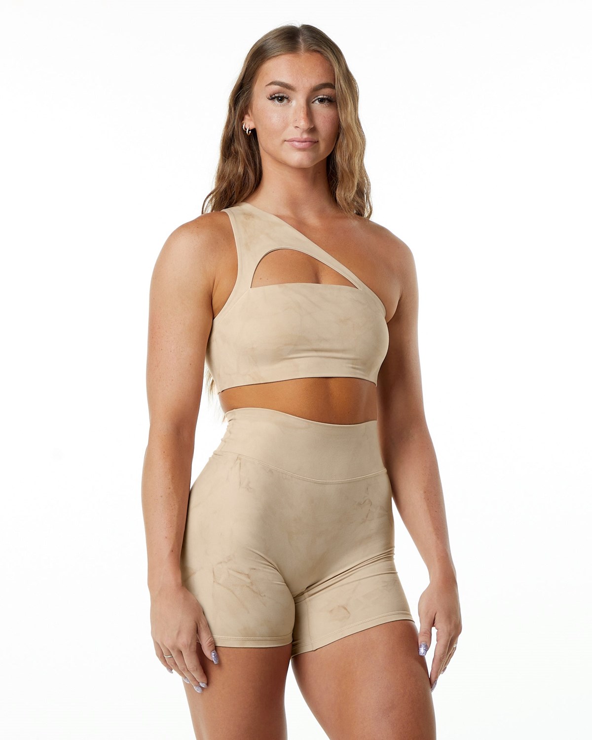 Alphalete Medium-Impact Luxury Sports Bra Hazelnut | 97320LZEF