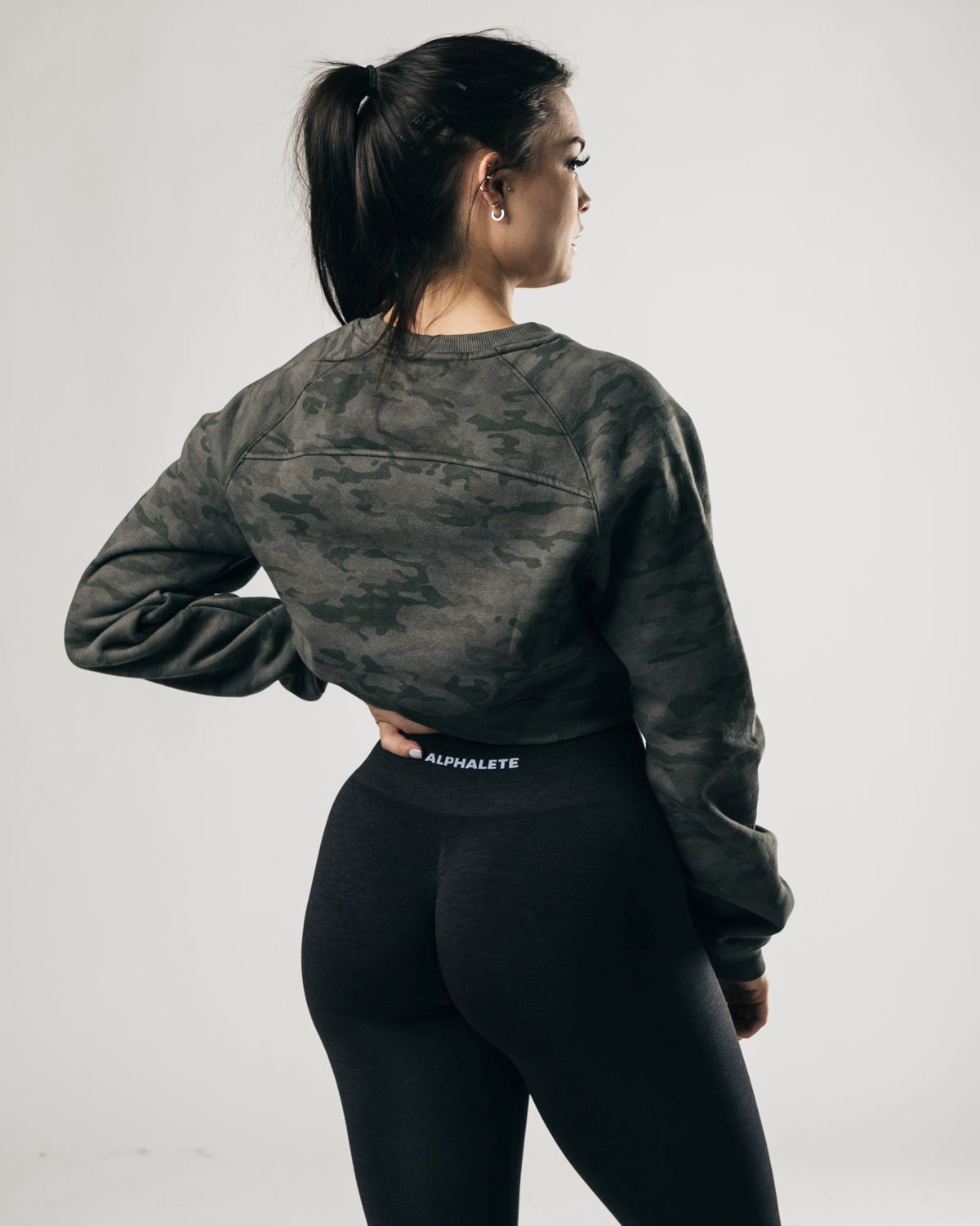 Alphalete Oversized Fleece Cropped Svetrové Zelene | 43528SGVA