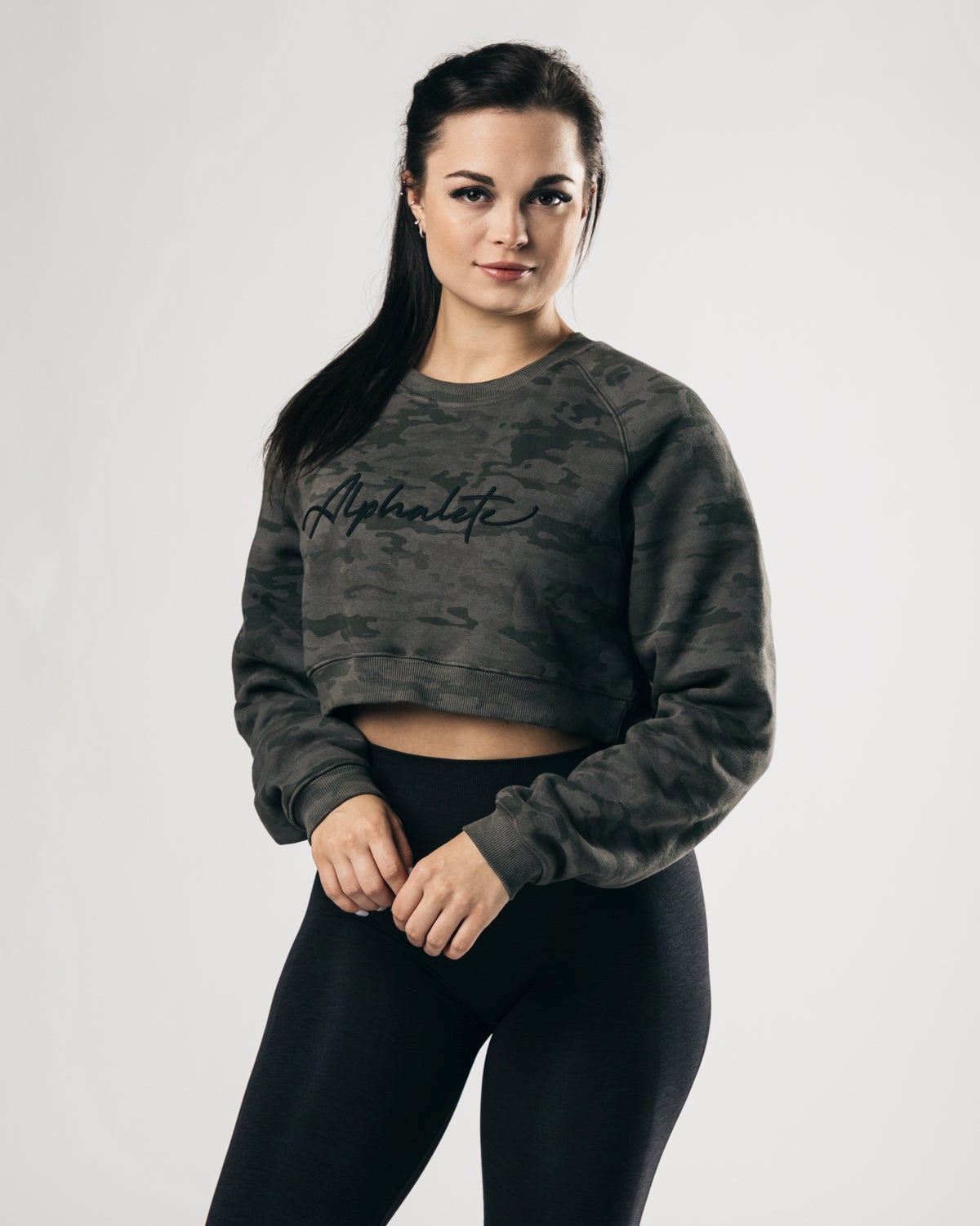 Alphalete Oversized Fleece Cropped Svetrové Zelene | 43528SGVA