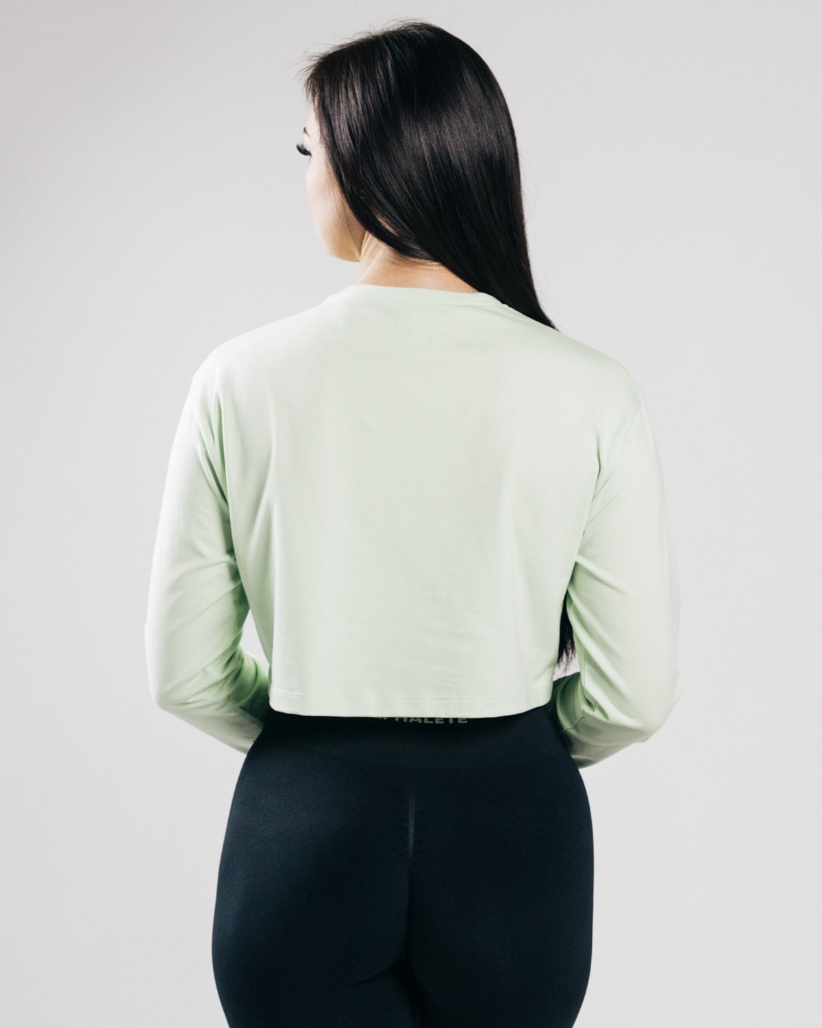 Alphalete Oversized Performance Long Sleeve Crop Frozen Spring | 20975UYHK