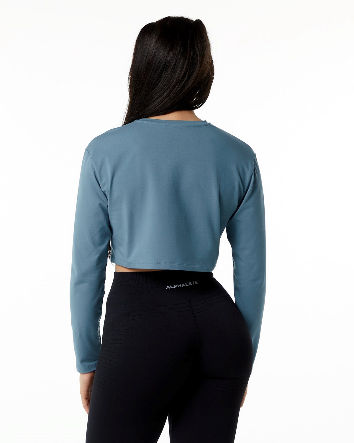 Alphalete Oversized Performance Long Sleeve Crop Blankyt | 48926AMRN