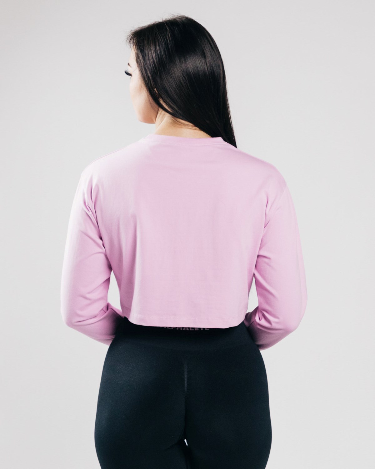 Alphalete Oversized Performance Long Sleeve Crop Bloom | 79214WRLX