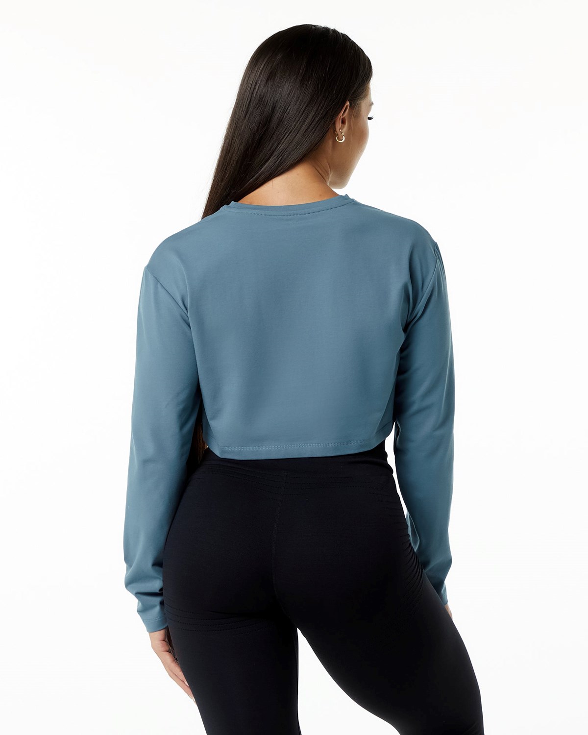 Alphalete Oversized Performance Long Sleeve Crop Blankyt | 93702CUXA