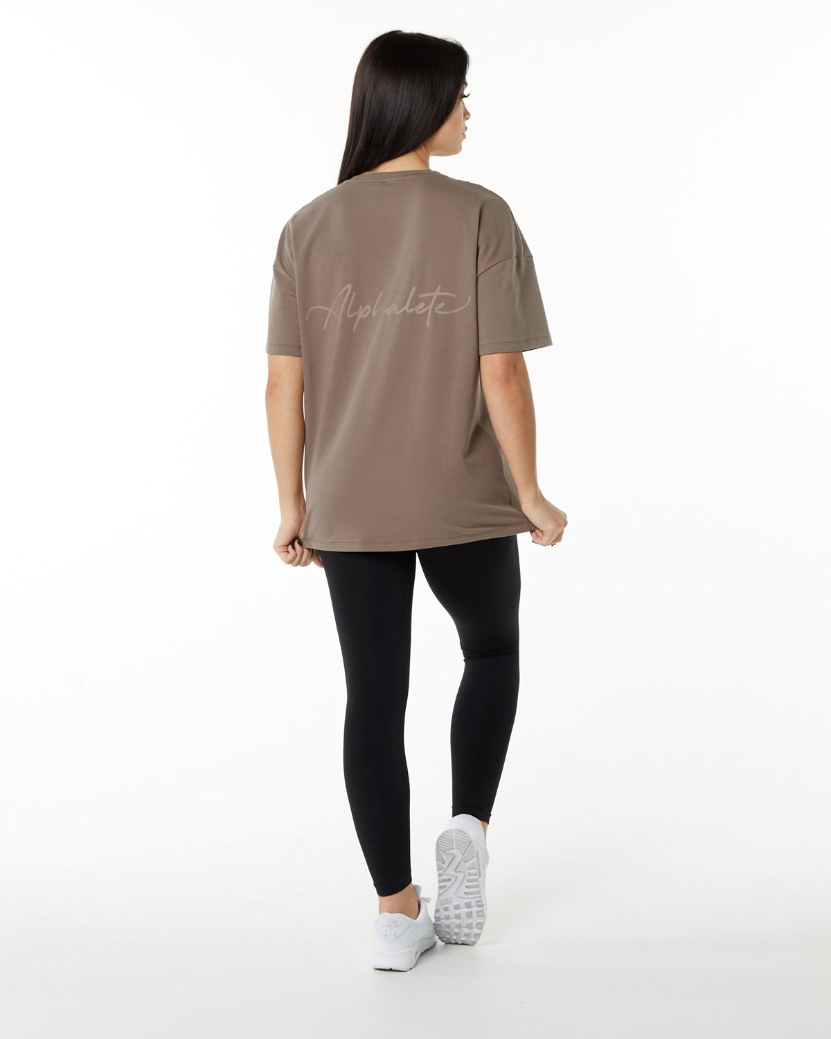 Alphalete Performance Krátké Sleeve Mocha | 45029BSMY