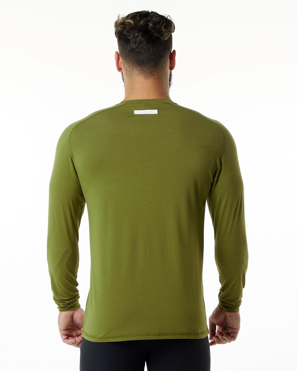 Alphalete Premium Epaulette Long Sleeve Tee Zelene | 35741ZNVY