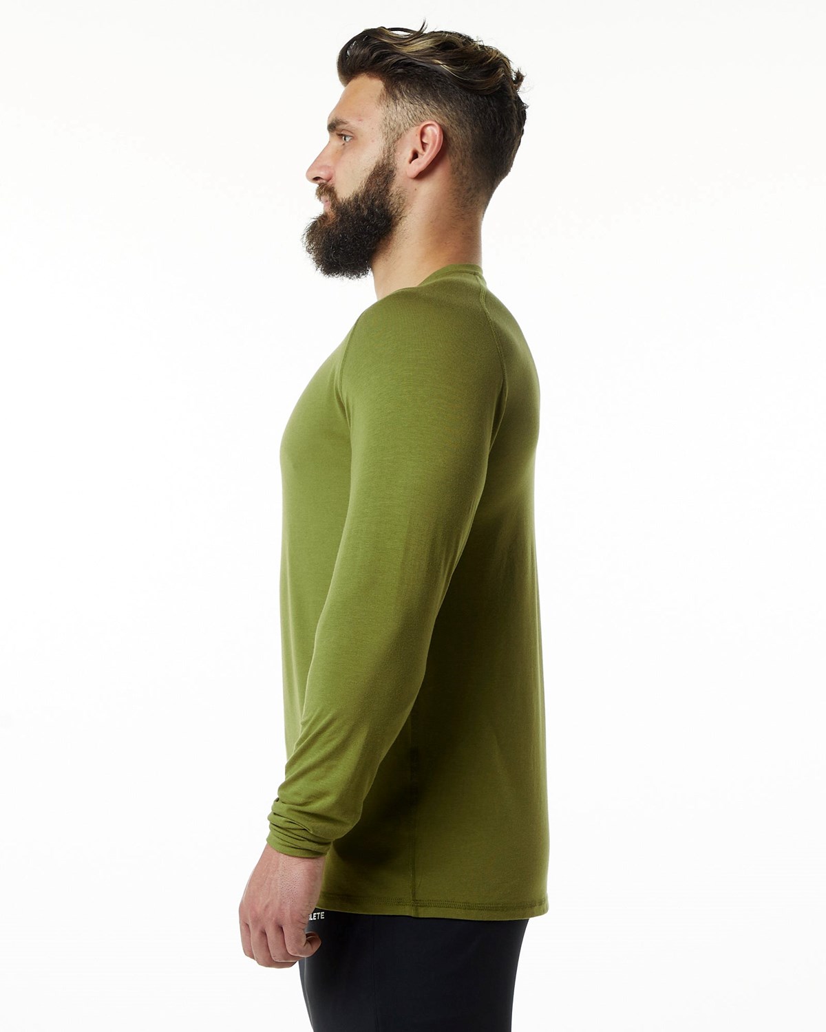 Alphalete Premium Epaulette Long Sleeve Tee Zelene | 35741ZNVY