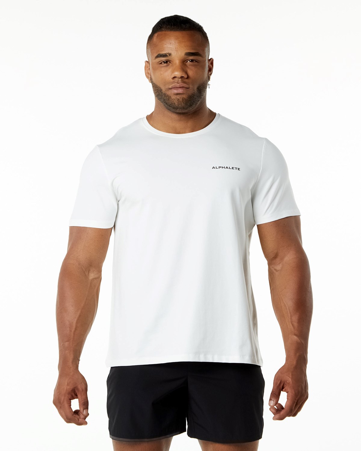 Alphalete Relaxed Fit Tee Bílé | 13985HELW