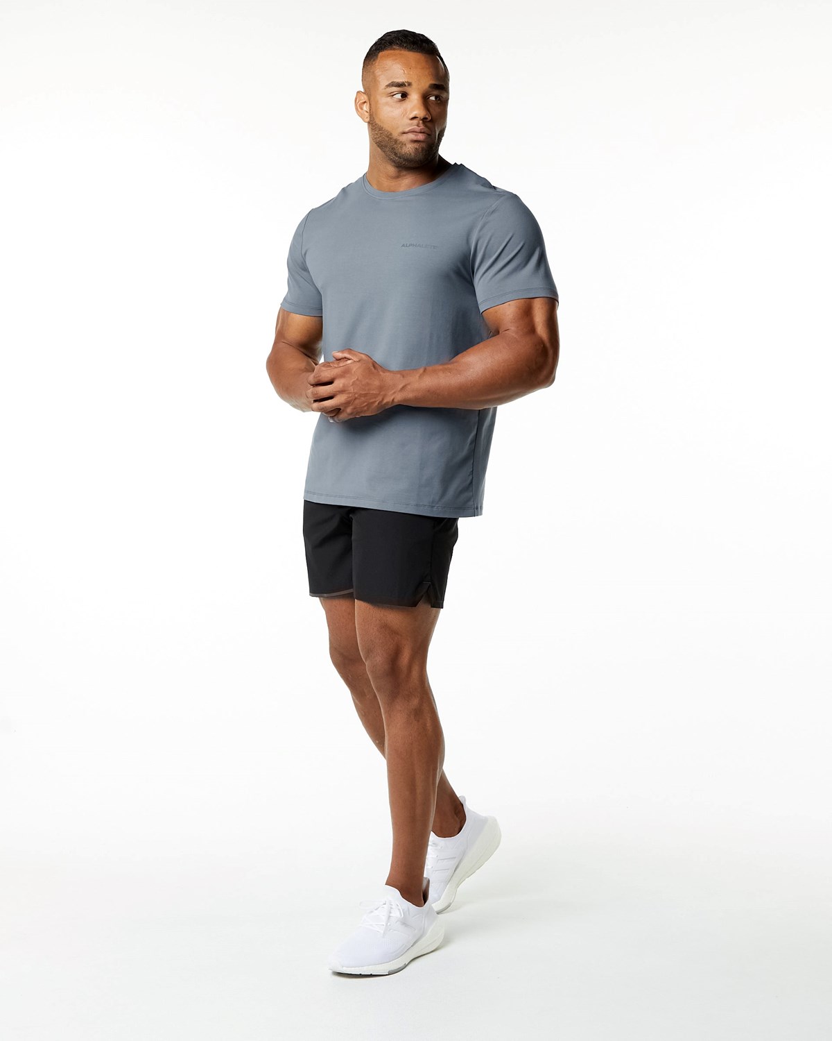 Alphalete Relaxed Fit Tee Carbon | 65027VAHJ