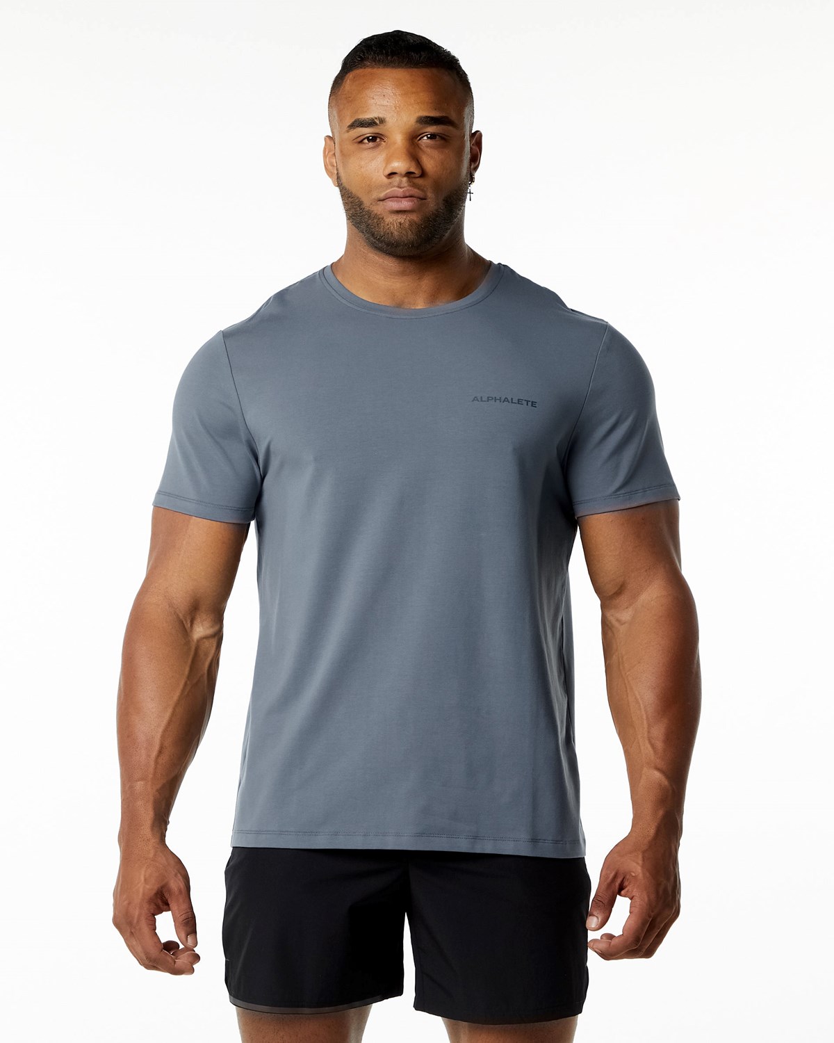 Alphalete Relaxed Fit Tee Carbon | 65027VAHJ