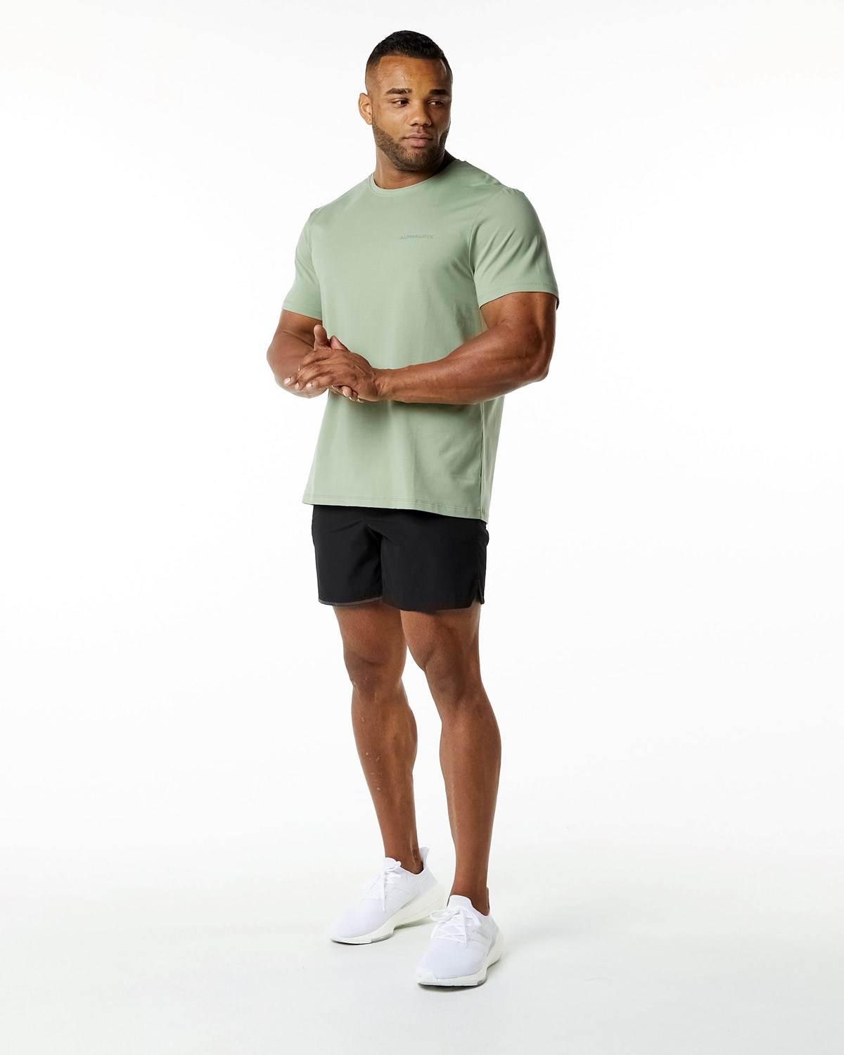 Alphalete Relaxed Fit Tee Sage | 69107VFWY