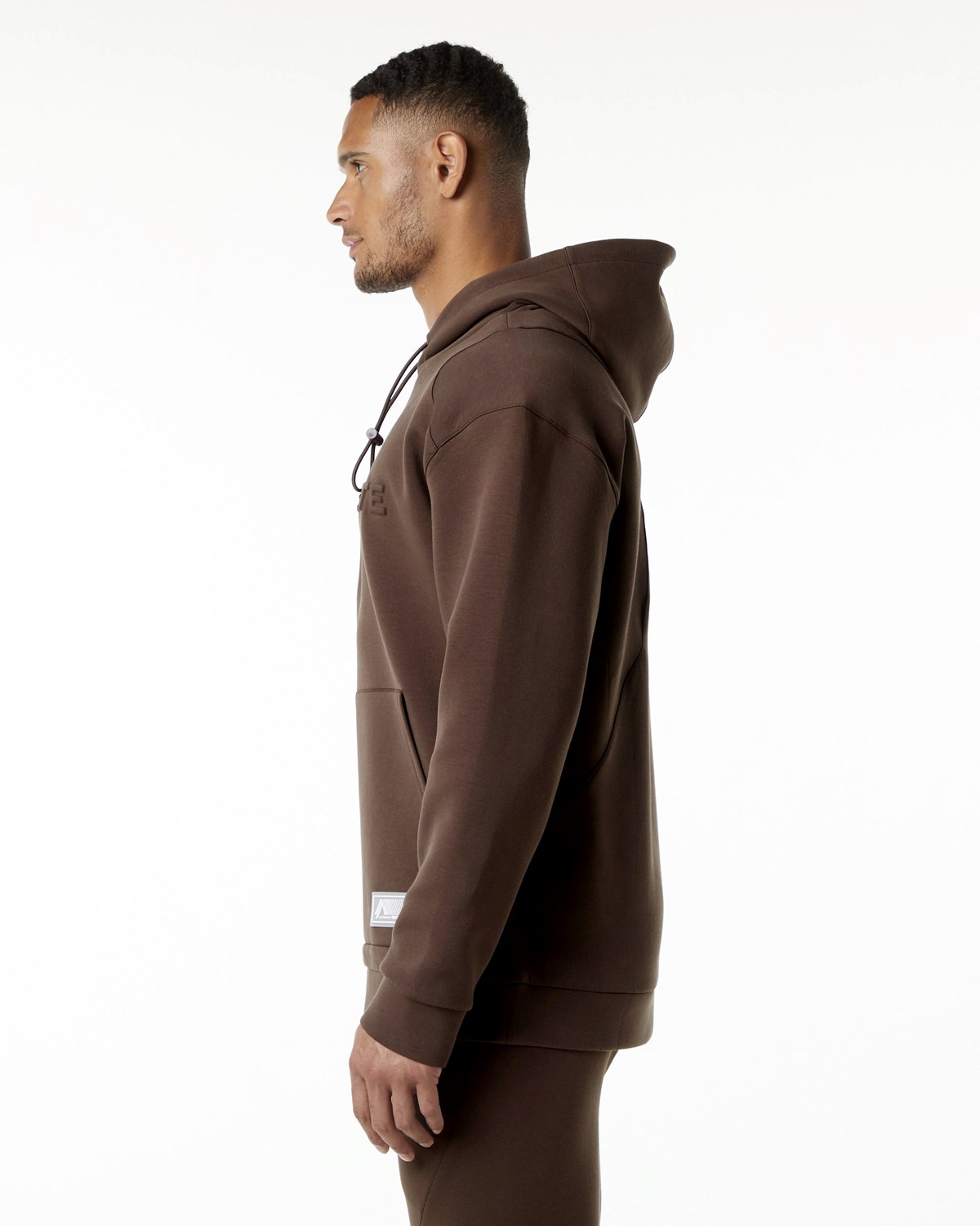 Alphalete Relaxed Interlock Knit Hoodie Hnědé | 62015DAOS