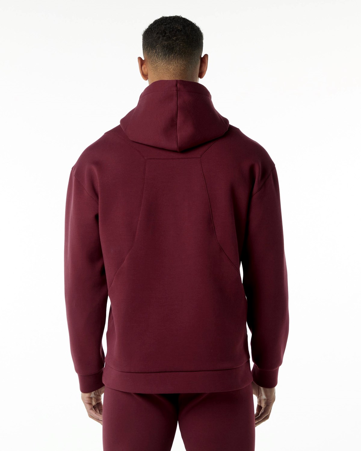 Alphalete Relaxed Interlock Knit Hoodie Vínové | 75120DBZX