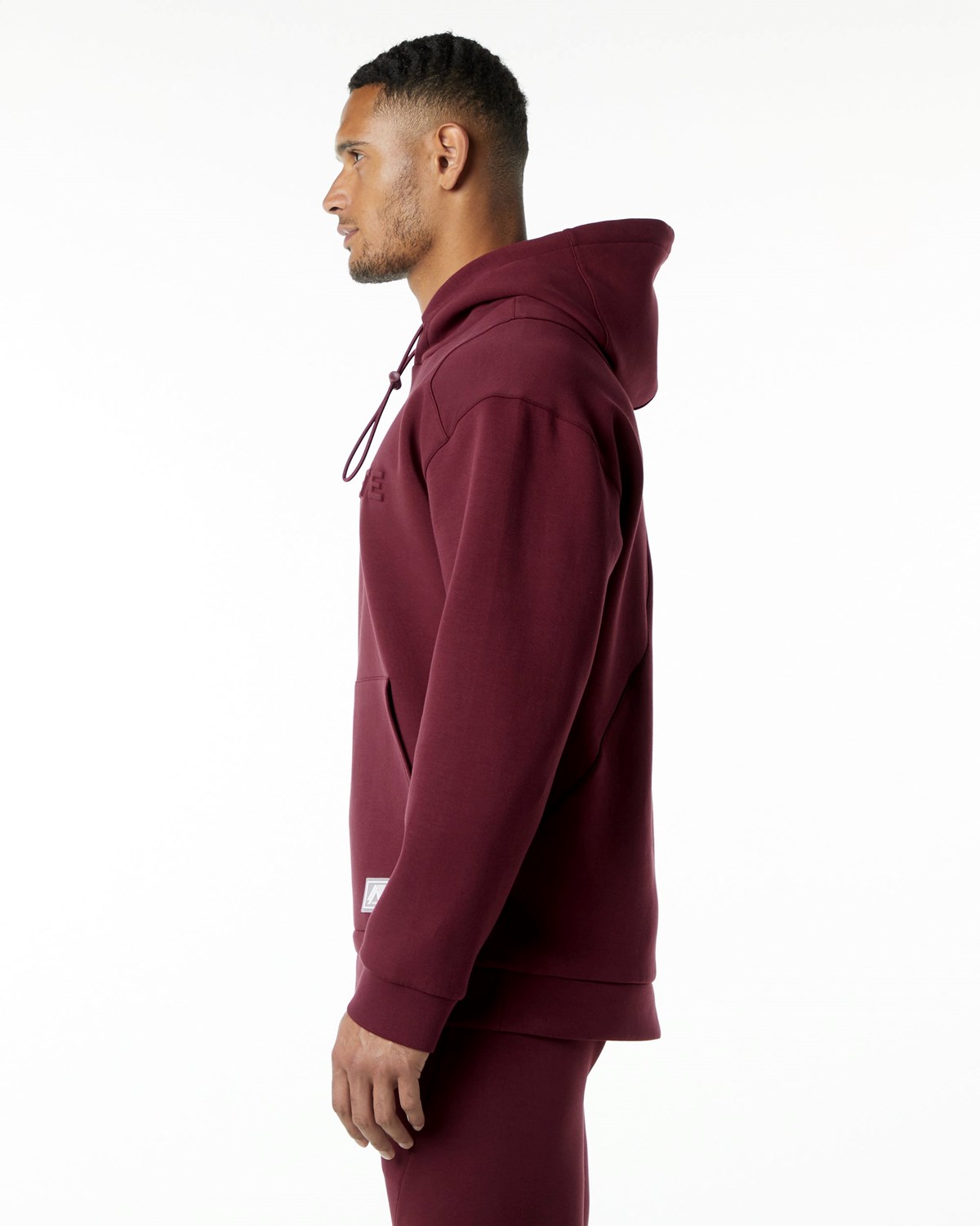 Alphalete Relaxed Interlock Knit Hoodie Vínové | 75120DBZX