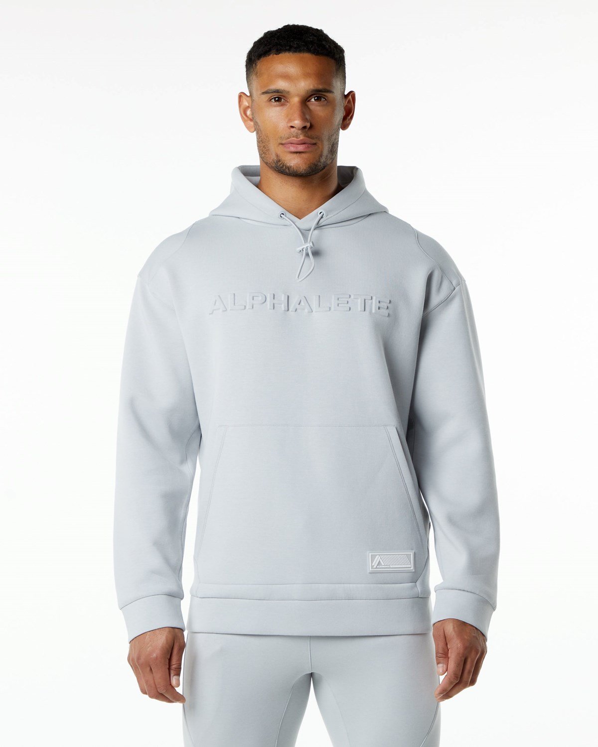 Alphalete Relaxed Interlock Knit Hoodie Šedé | 82359QGKZ