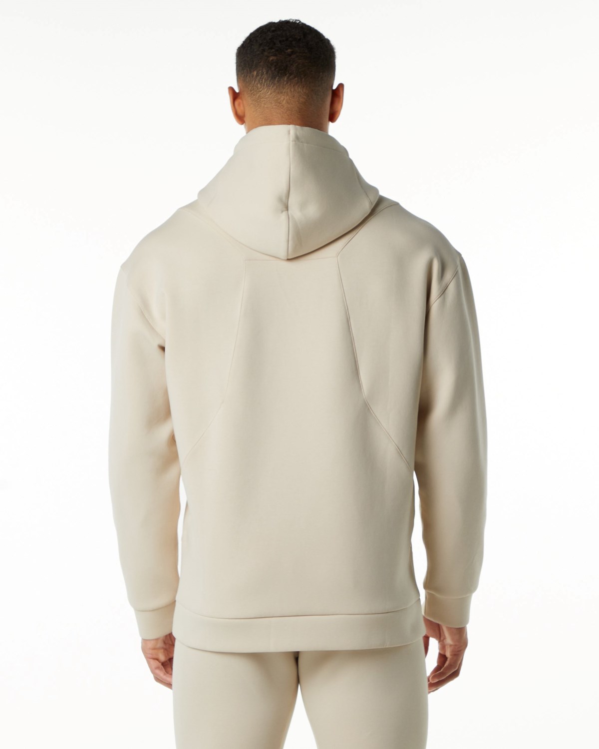 Alphalete Relaxed Interlock Knit Hoodie Vanilla | 87134PEXD