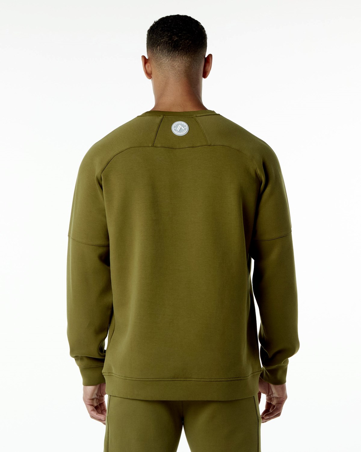 Alphalete Relaxed Interlock Knit Pullover Moss | 05741OFCP