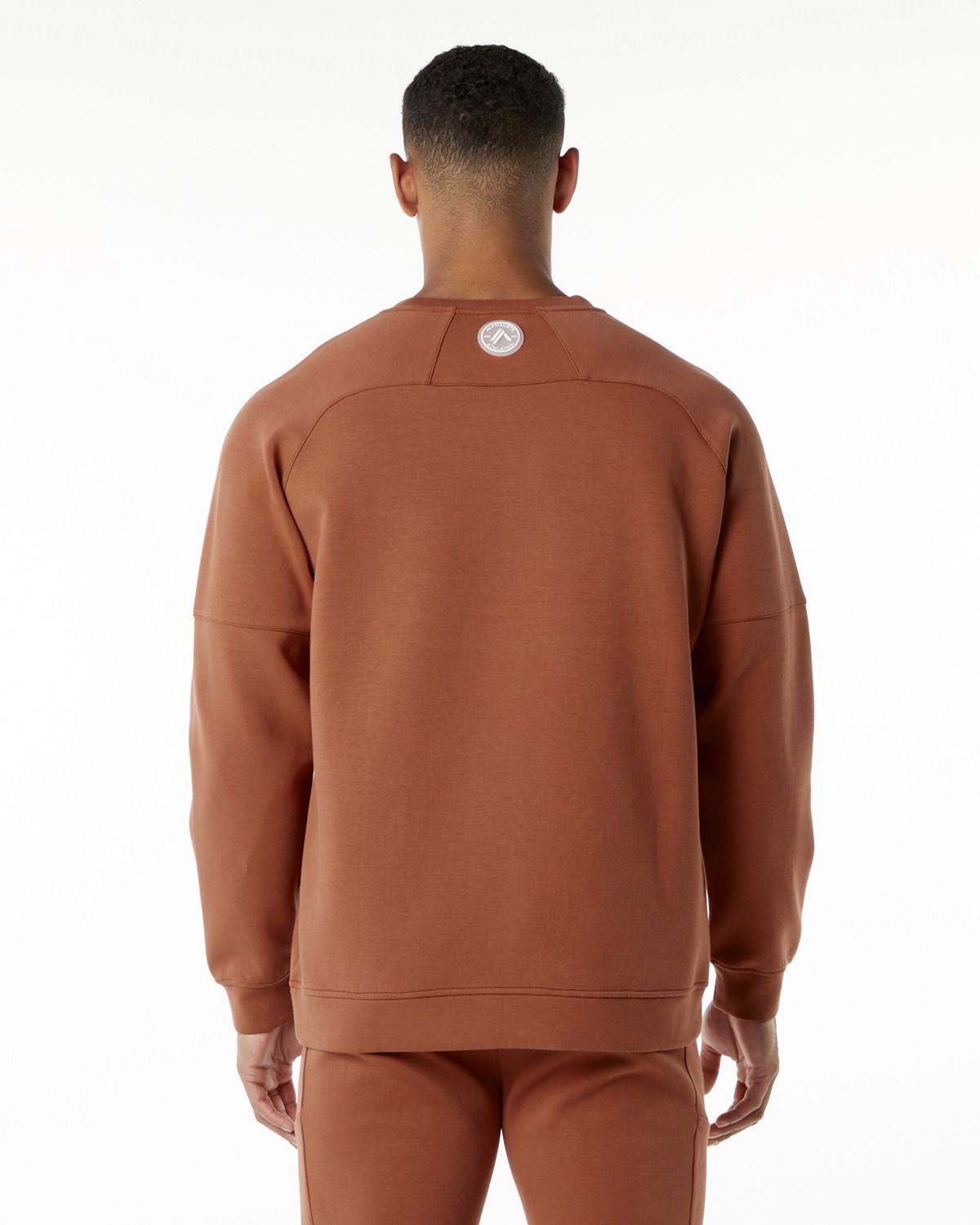 Alphalete Relaxed Interlock Knit Pullover Brick | 20614JKGS