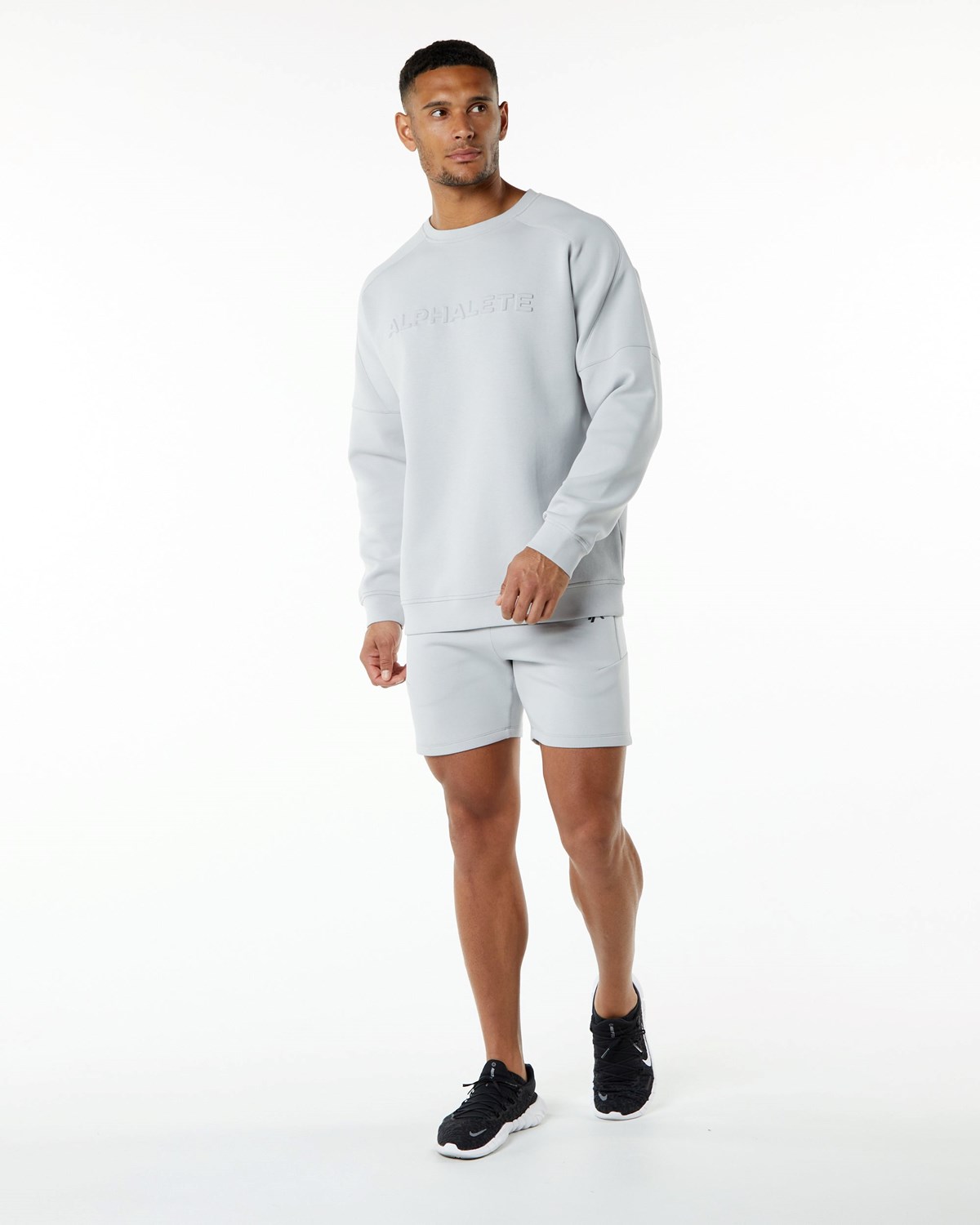 Alphalete Relaxed Interlock Knit Pullover Šedé | 42508VHCT