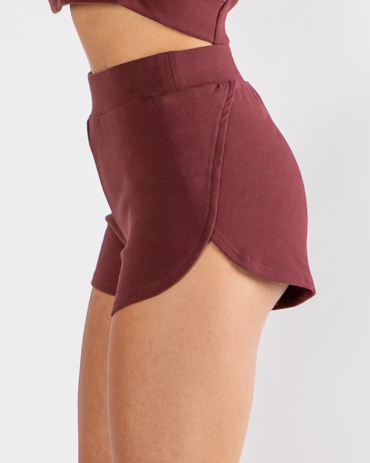 Alphalete Relaxed Single-Brushed High Slit Krátké Mahogany | 92831RBEW