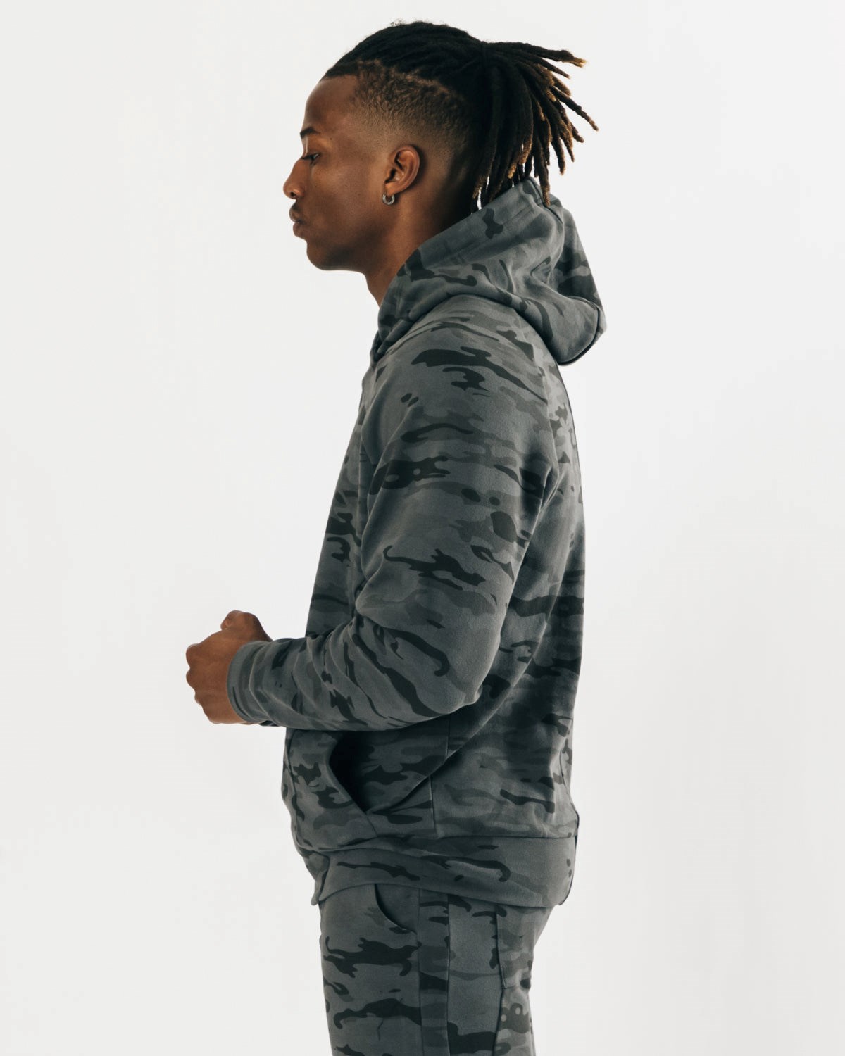 Alphalete Relaxed Single-Brushed Pullover Hoodie Maskáčové | 18590SUKE