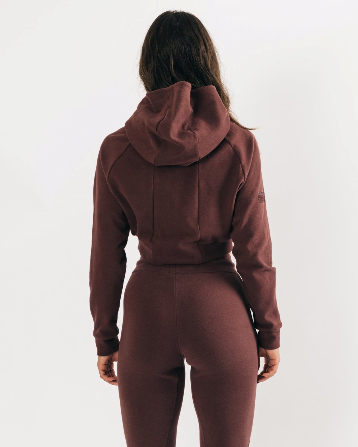 Alphalete Relaxed Single-Brushed Pullover Hoodie Mahogany | 46915LBQS