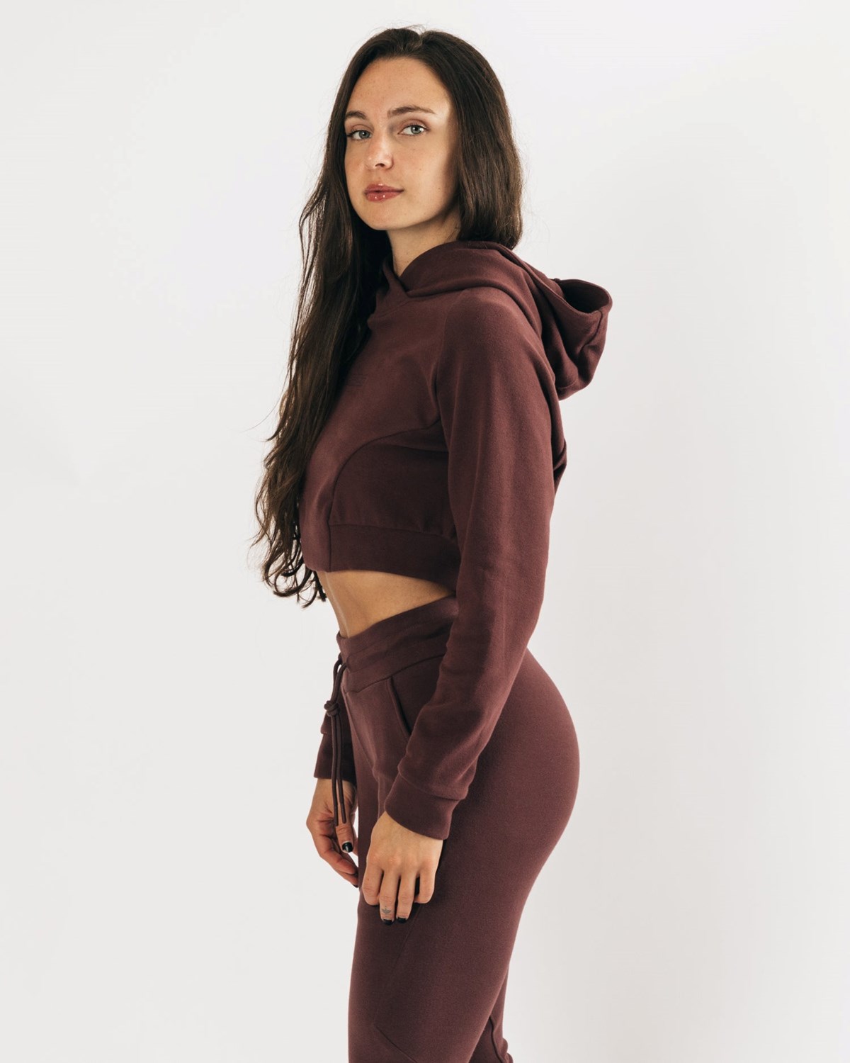 Alphalete Relaxed Single-Brushed Pullover Hoodie Mahogany | 46915LBQS