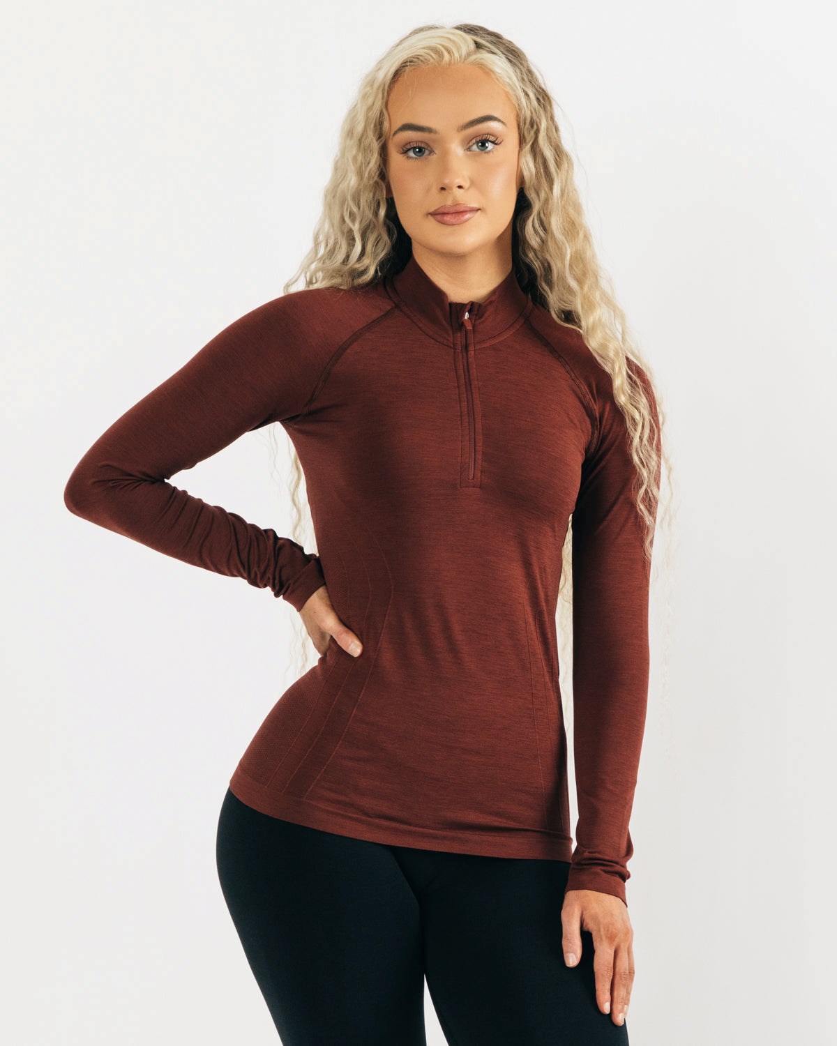 Alphalete Seamless Pullover Jacket Měď | 07158FYBS