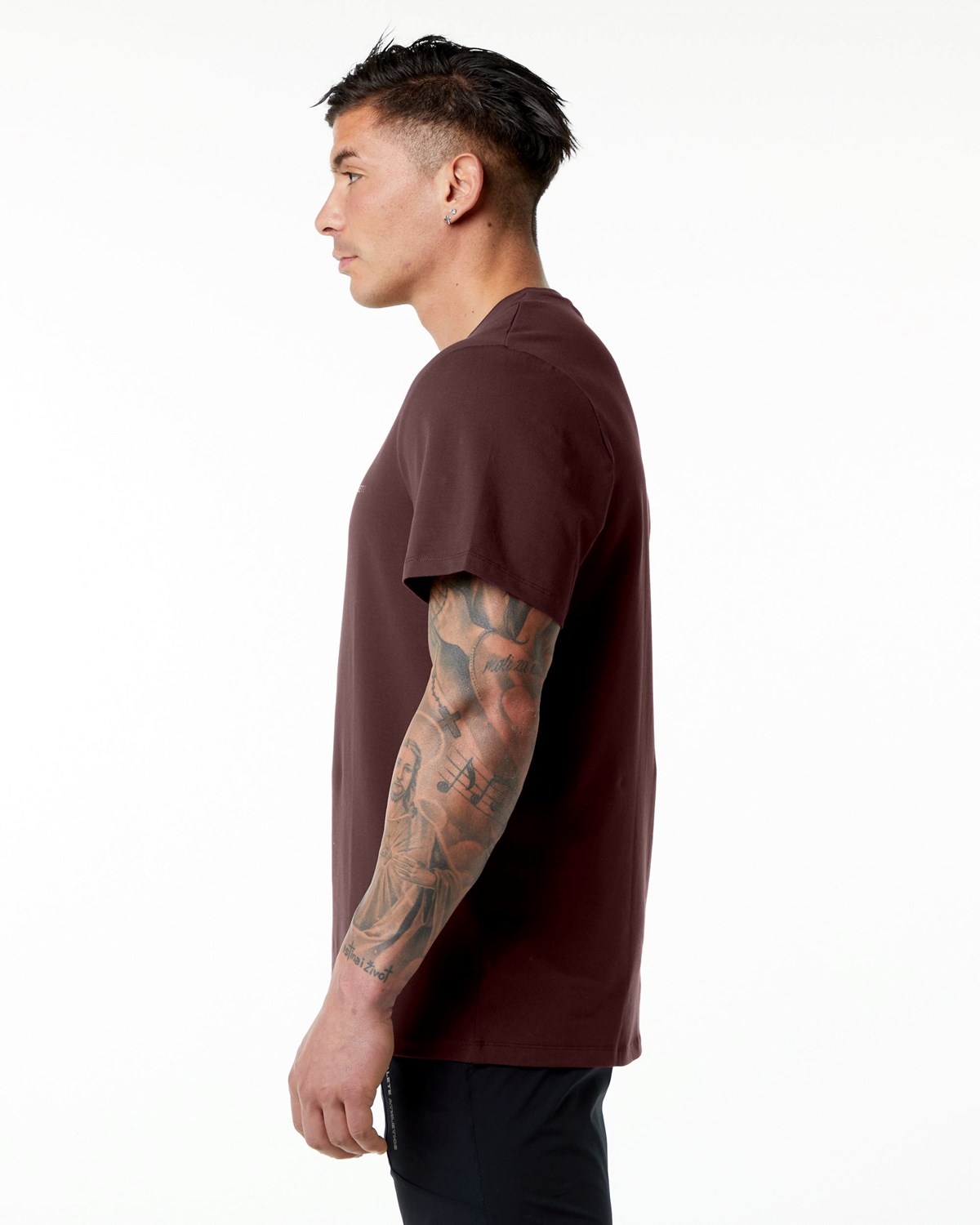 Alphalete Set-In Sleeve Tee Vínové | 48156AKGS