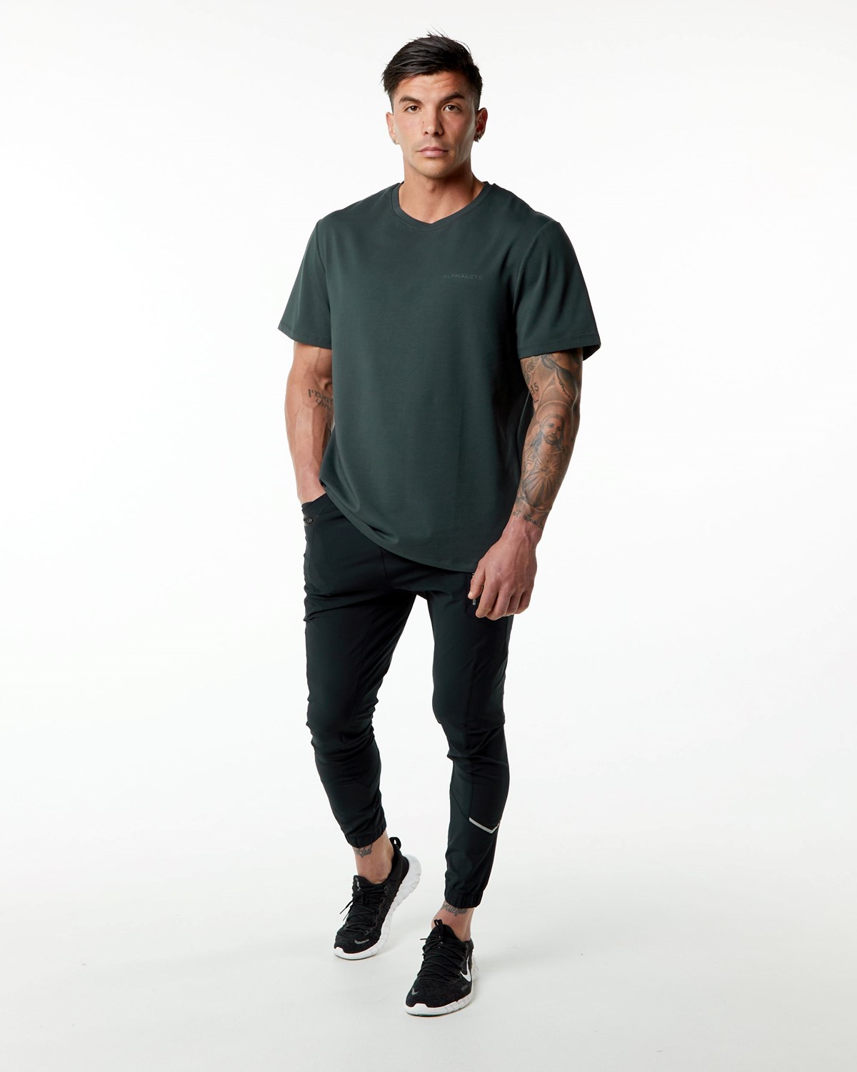 Alphalete Set-In Sleeve Tee Zelene | 48293FPRB