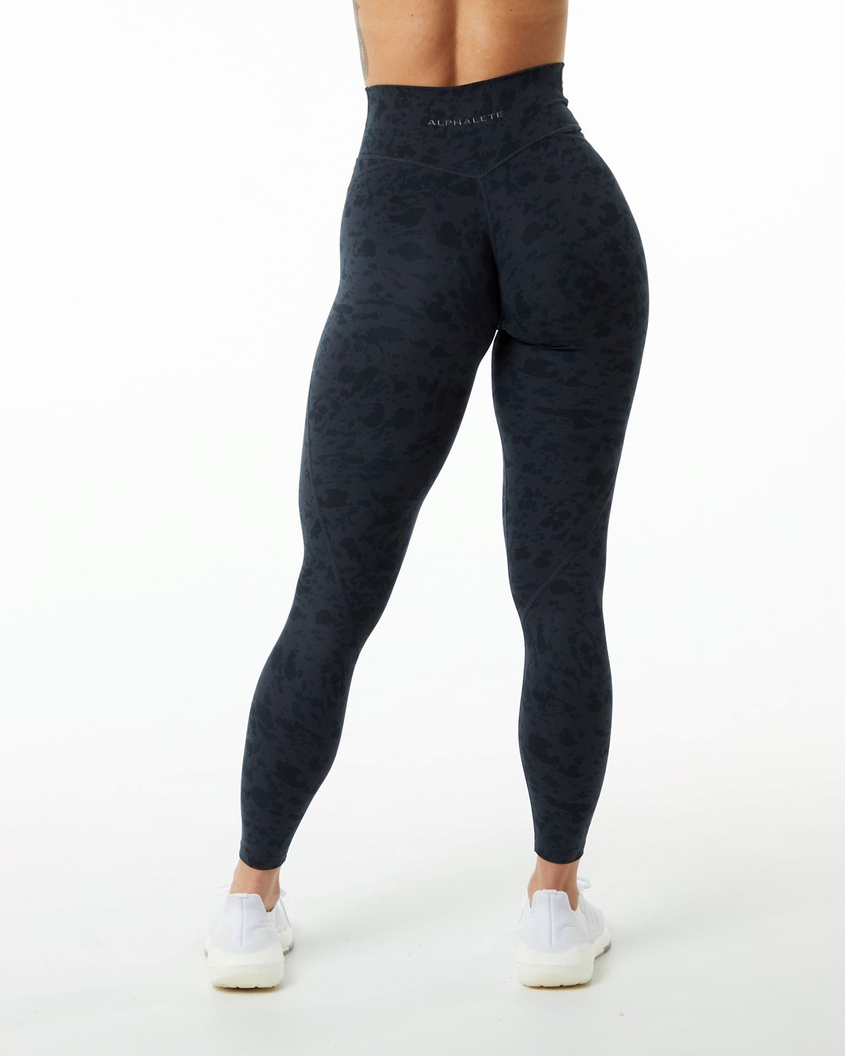 Alphalete Single Brushed Cross-Wrapped Legging Černé | 52310SOWQ