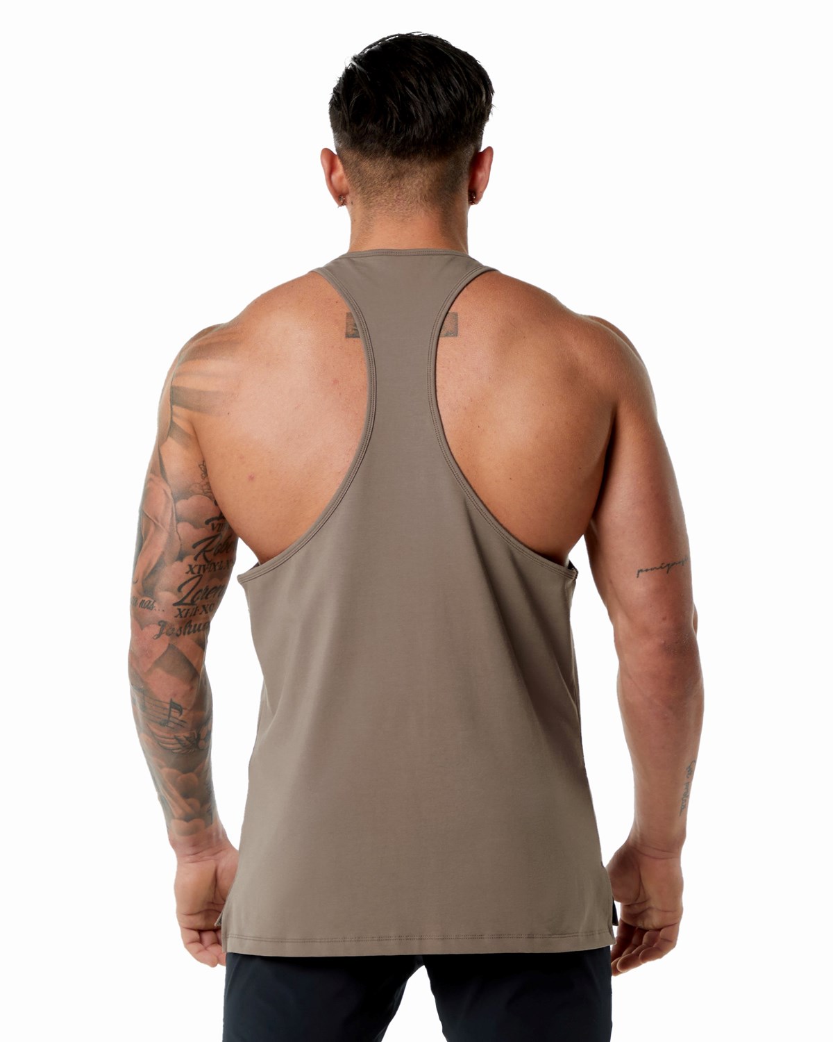 Alphalete Stepped Hem Stringer Mocha | 89164OLNS